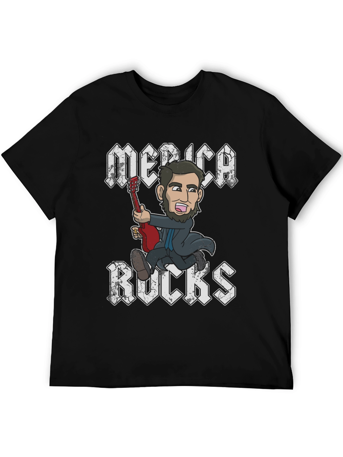 America Rocks T-Shirt Patriotic Cartoon Design