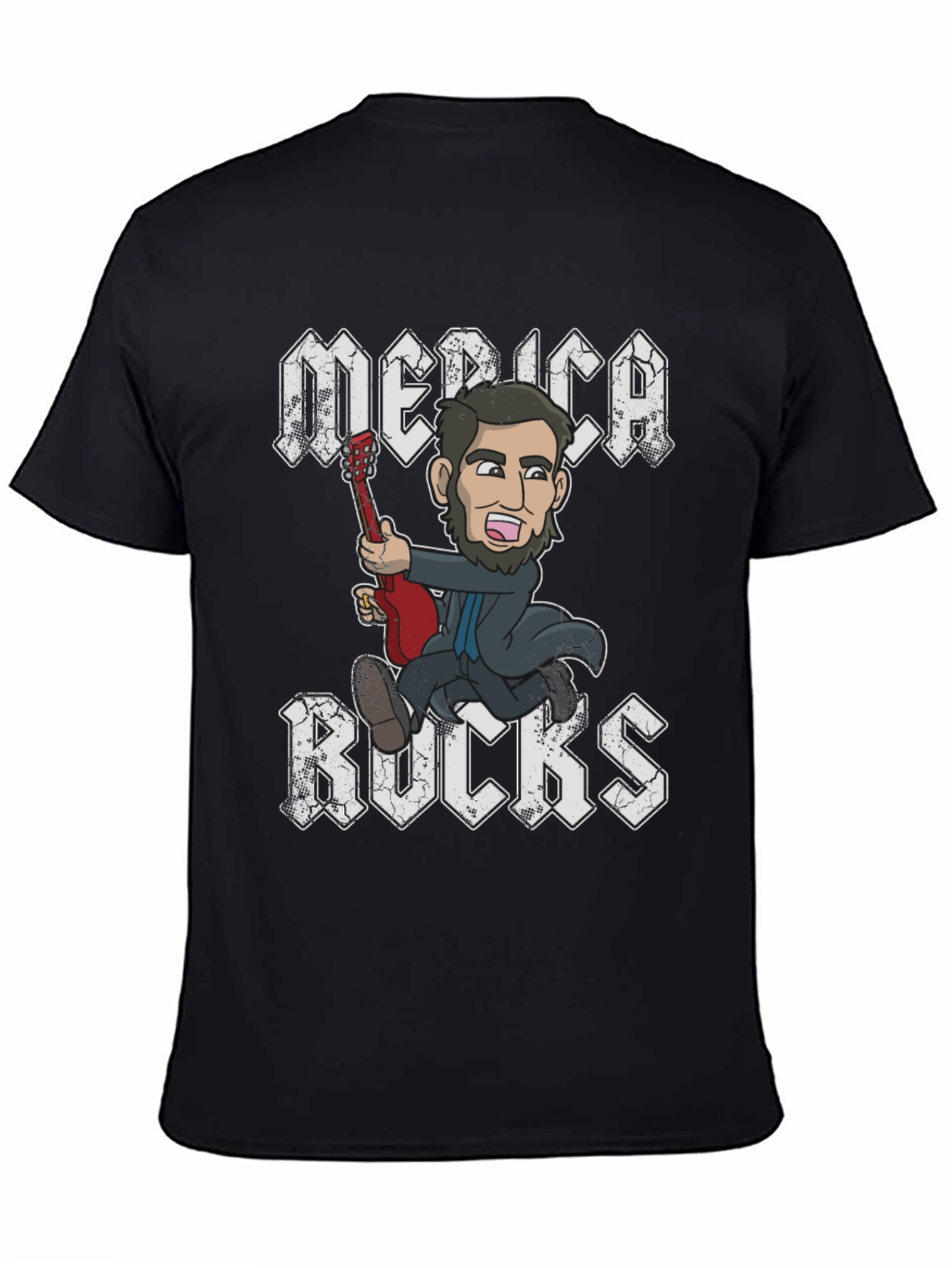 America Rocks T-Shirt Patriotic Cartoon Design