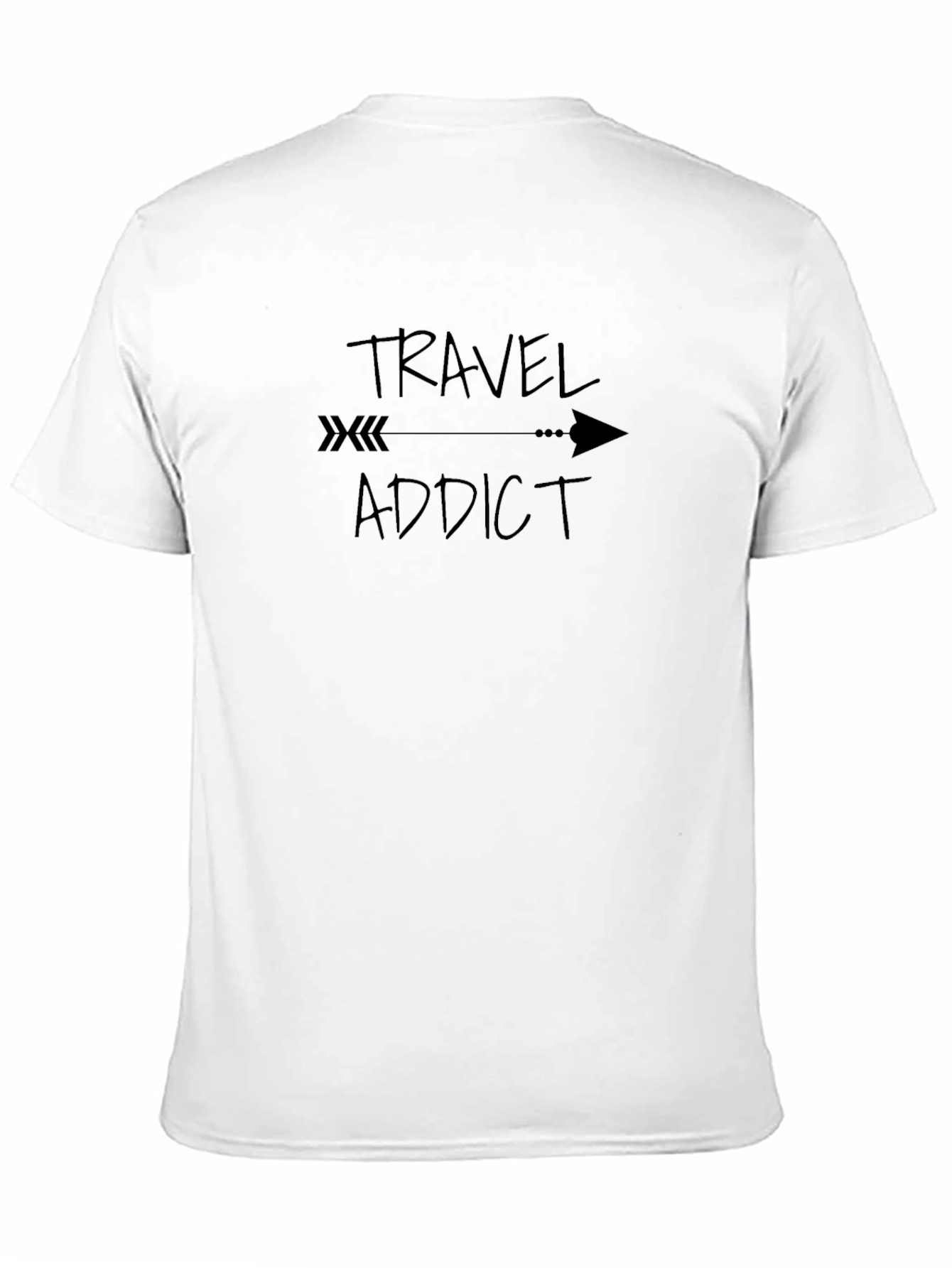 Travel Addict Graphic T-Shirt - Black Cotton Tee