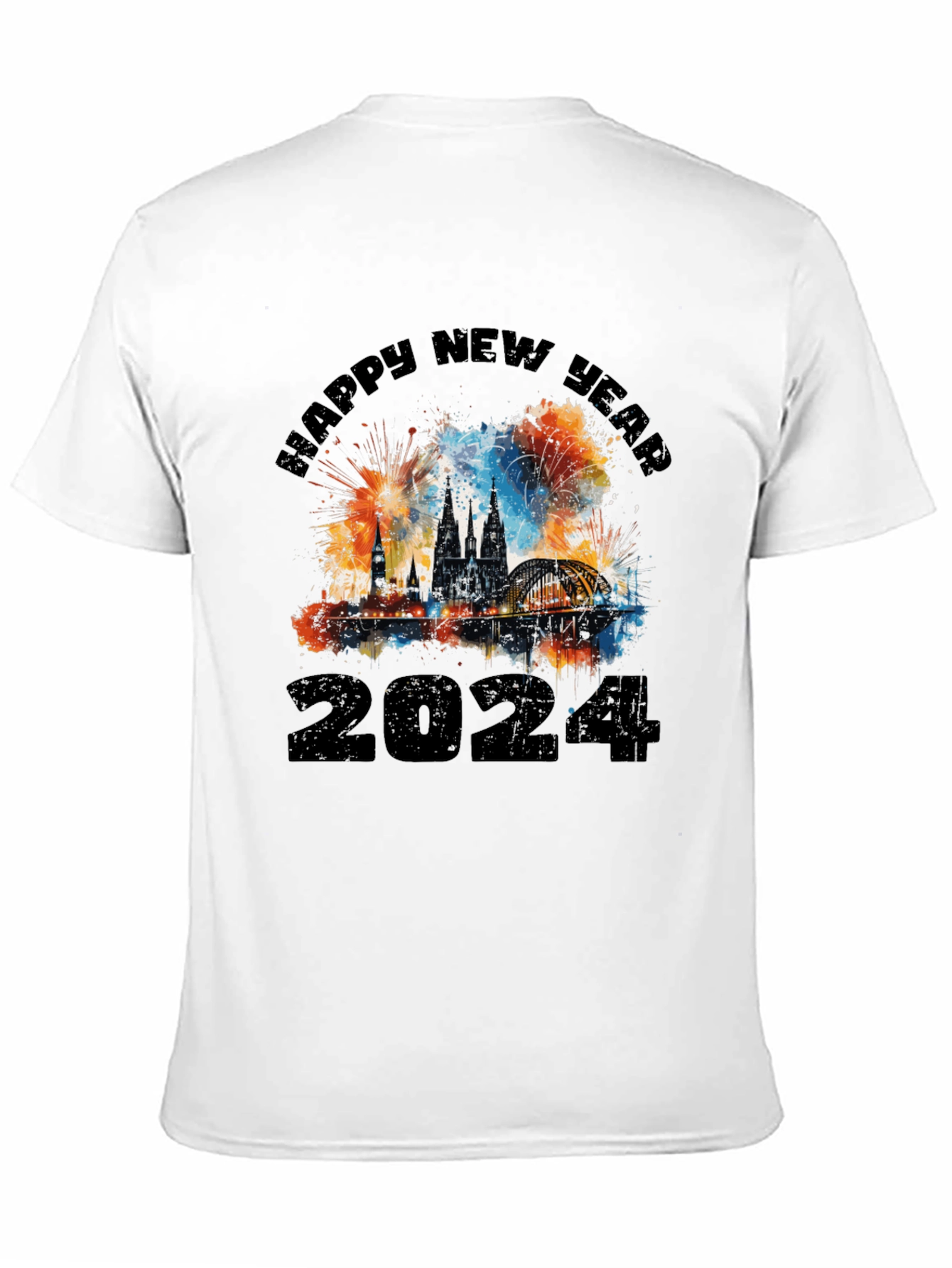 Happy New Year 2024 Black T-Shirt