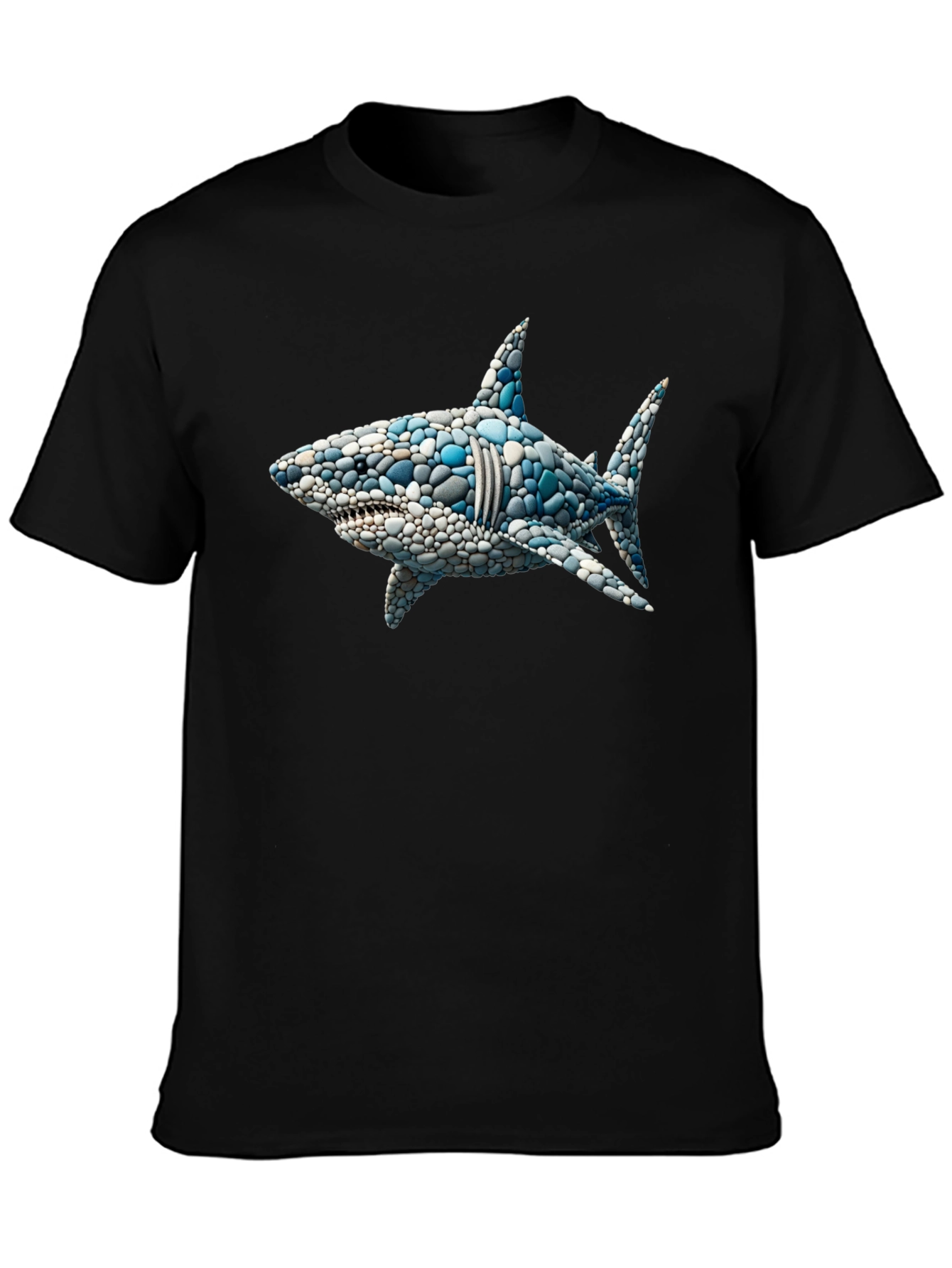 Shark Pebble Art Graphic T-Shirt
