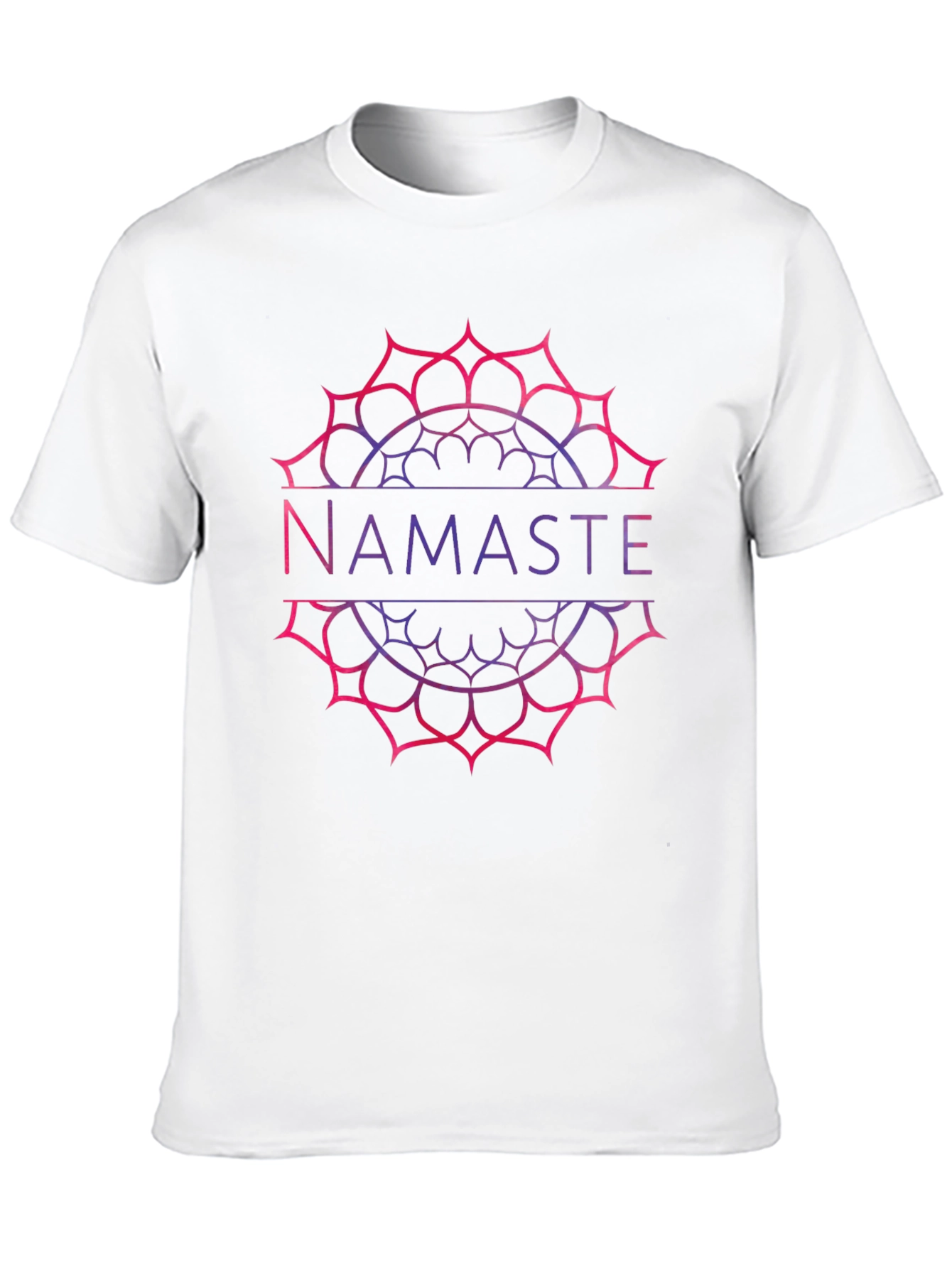 Namaste Mandala Graphic Tee - Yoga Inspired Black T-Shirt