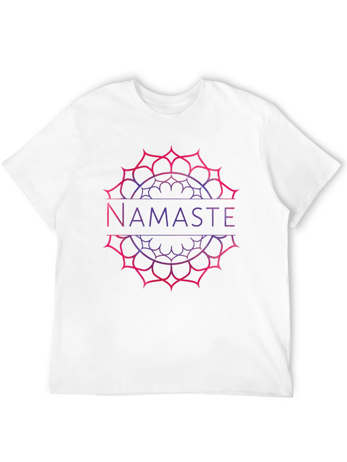 Namaste Mandala Graphic Tee - Yoga Inspired Black T-Shirt