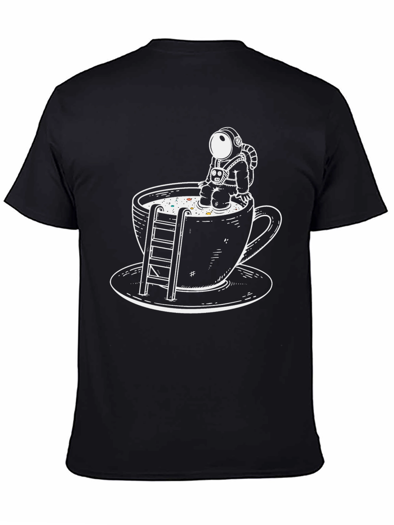 Astronaut Coffee Cup Graphic Tee - Relaxed Fit