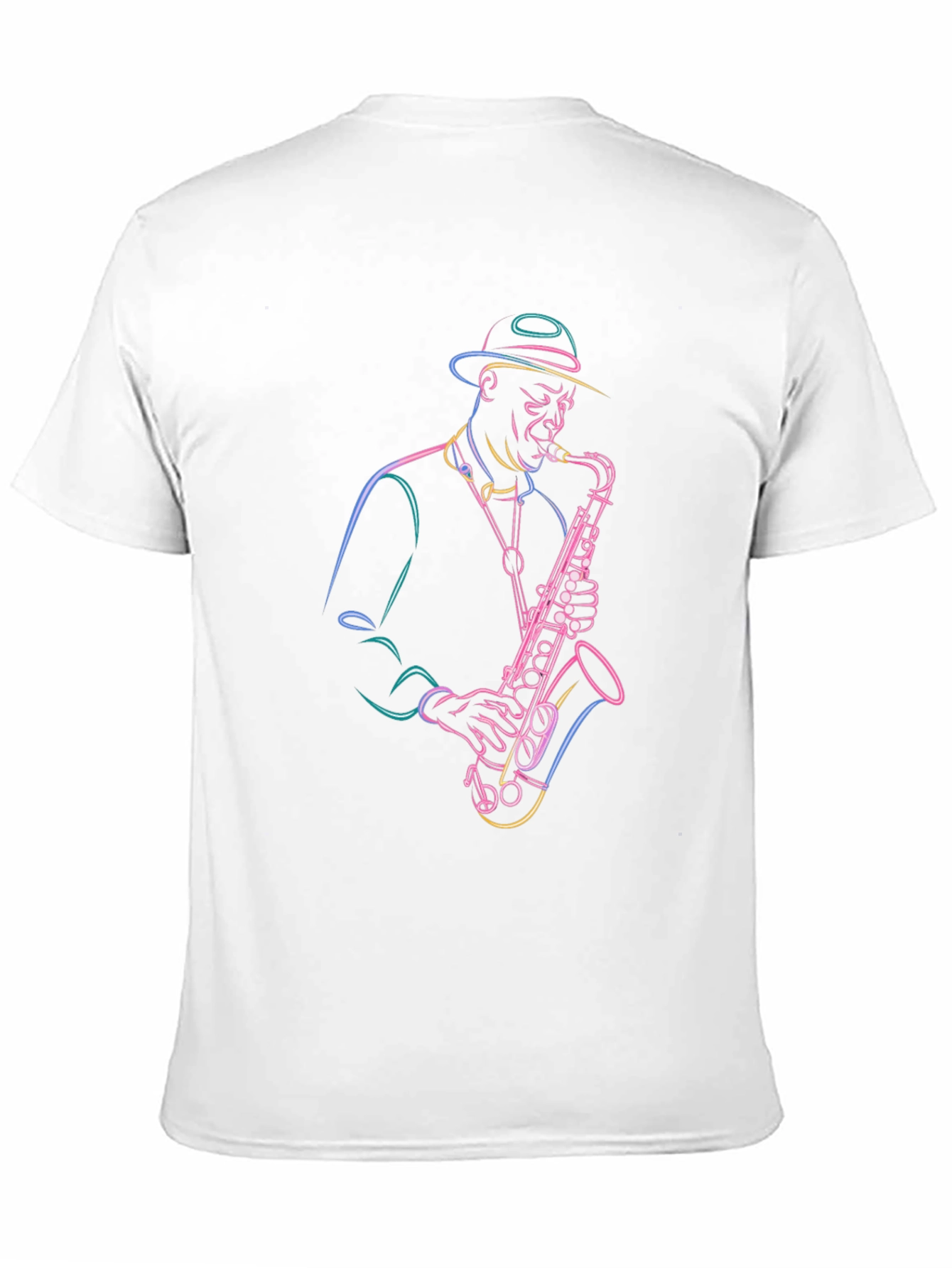Neon Sax Player Graphic Tee