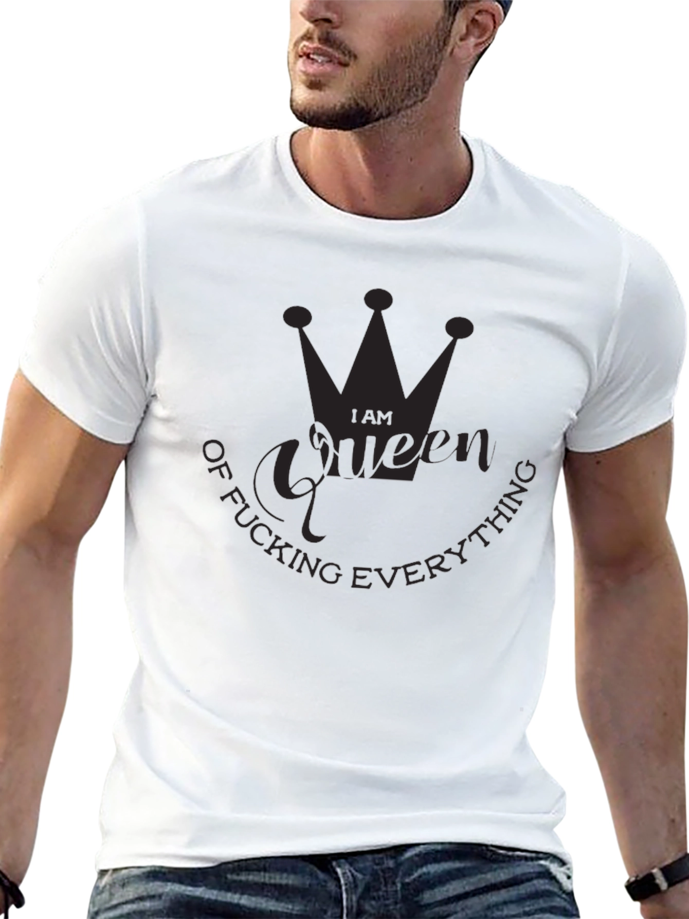 I Am Queen of Fucking Everything Black T-Shirt