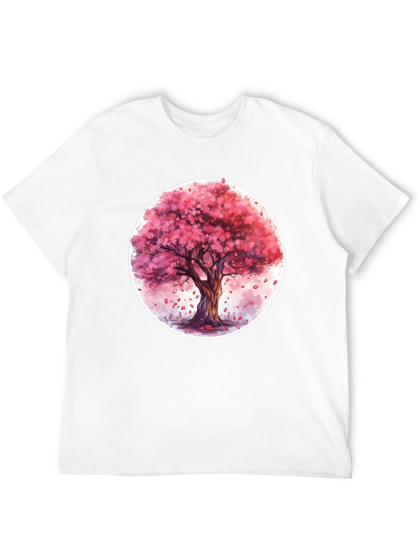 Cherry Blossom Tree Graphic Tee - Black