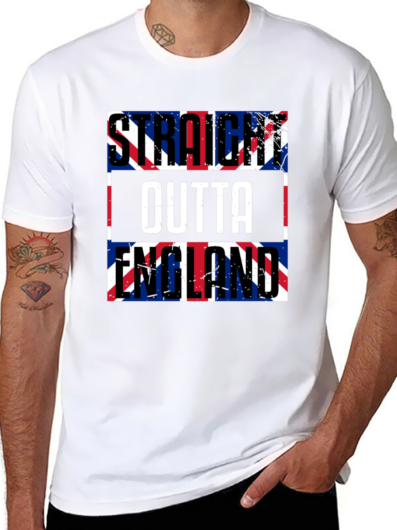 Straight Outta England UK Flag T-Shirt