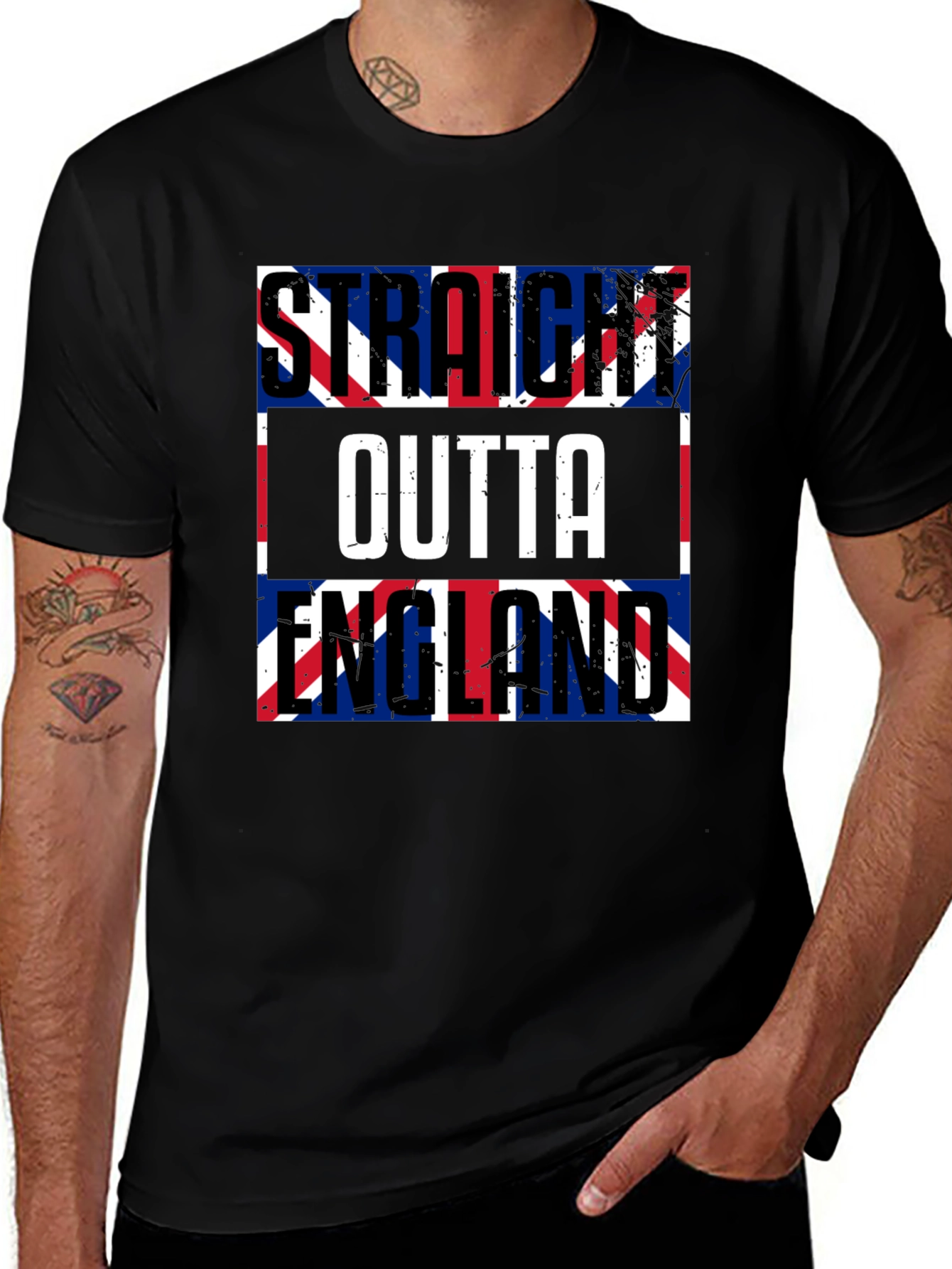 Straight Outta England UK Flag T-Shirt