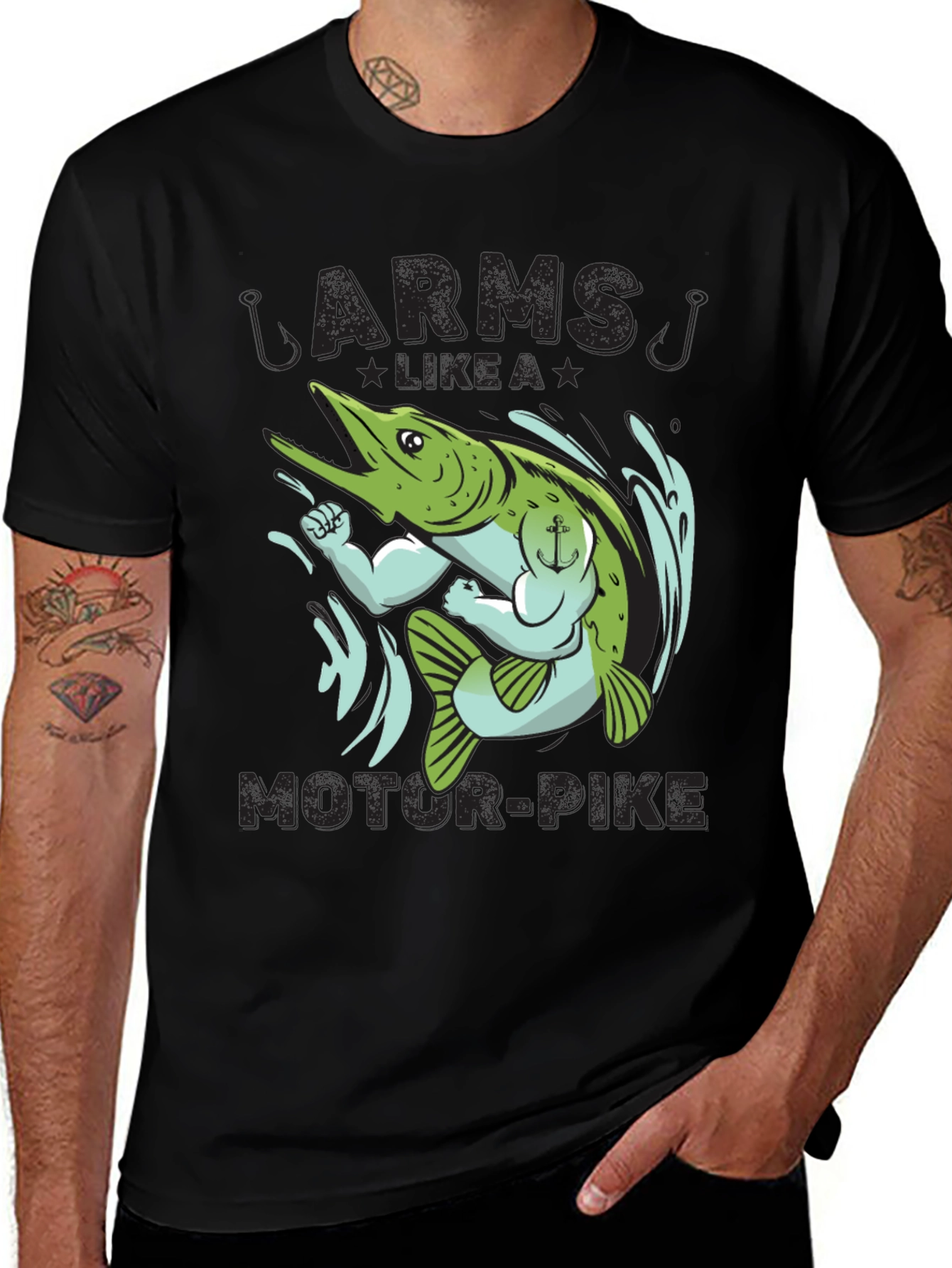 Arms Like a Motor-Pike Graphic Tee