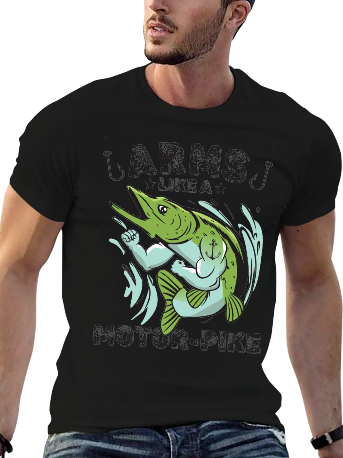 Arms Like a Motor-Pike Graphic Tee