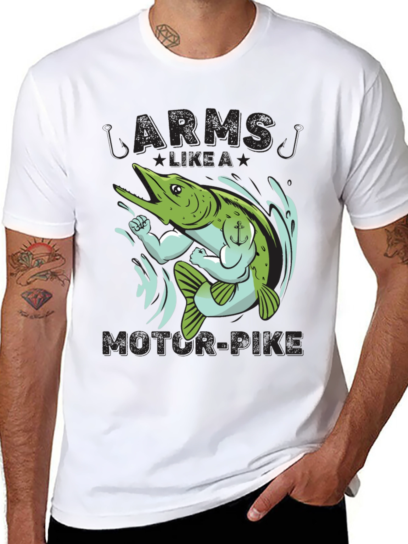 Arms Like a Motor-Pike Graphic Tee