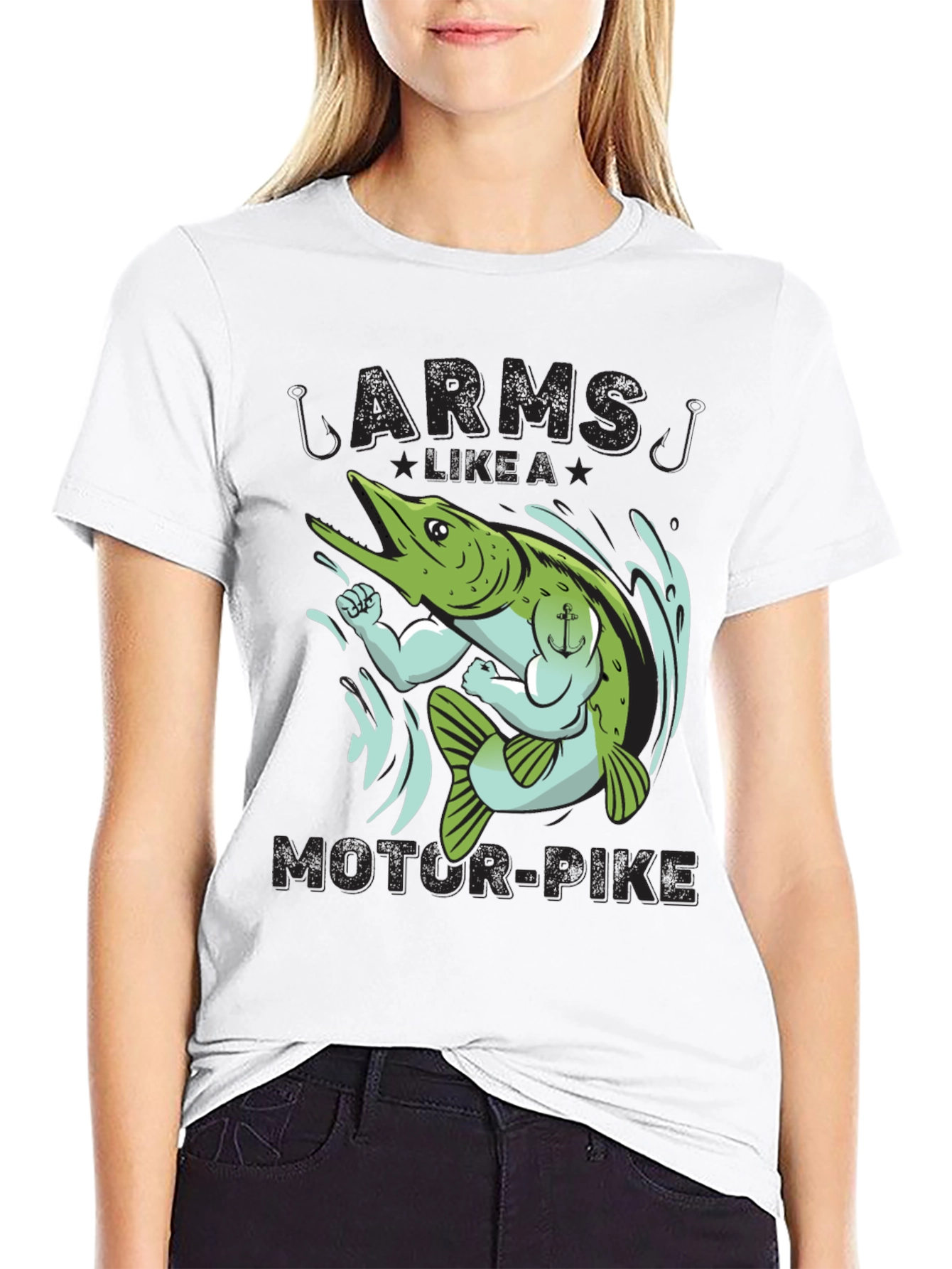 Arms Like a Motor-Pike Graphic Tee