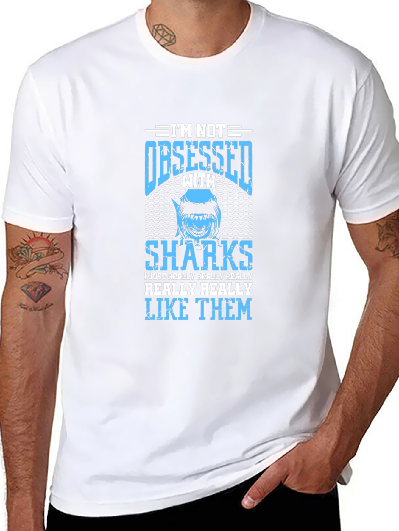 Funny Shark Lover T-Shirt - Im Not Obsessed