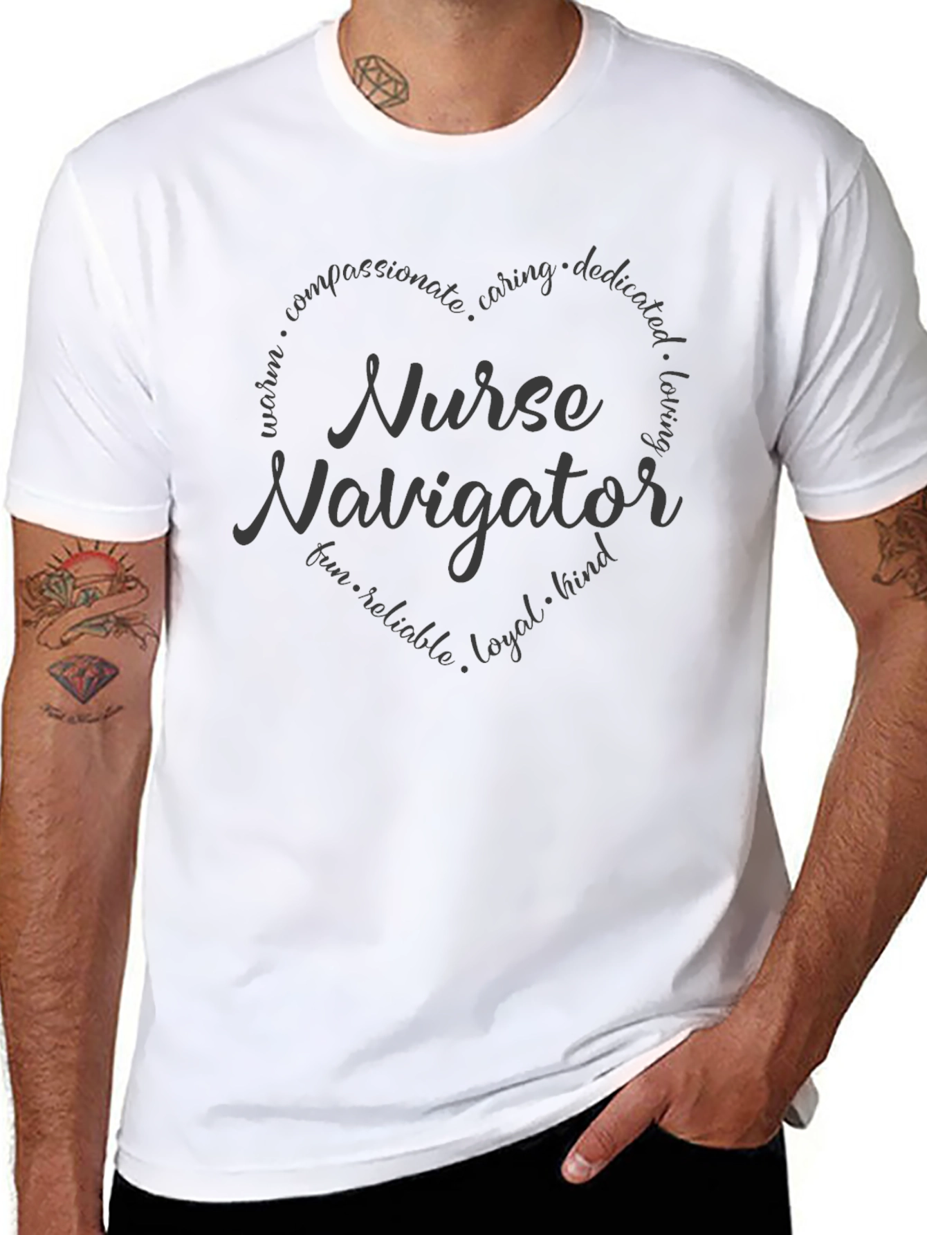 Nurse Navigator Heart Graphic Tee