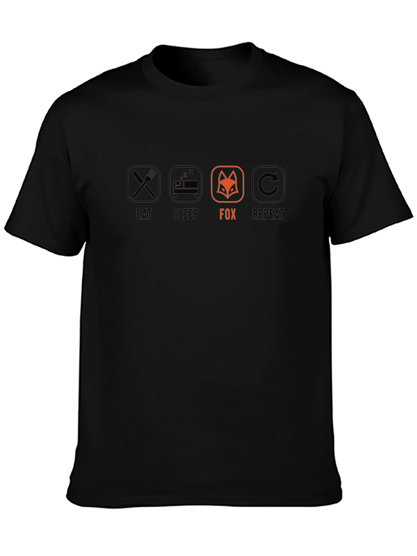 Eat Sleep Fox Repeat Graphic T-Shirt
