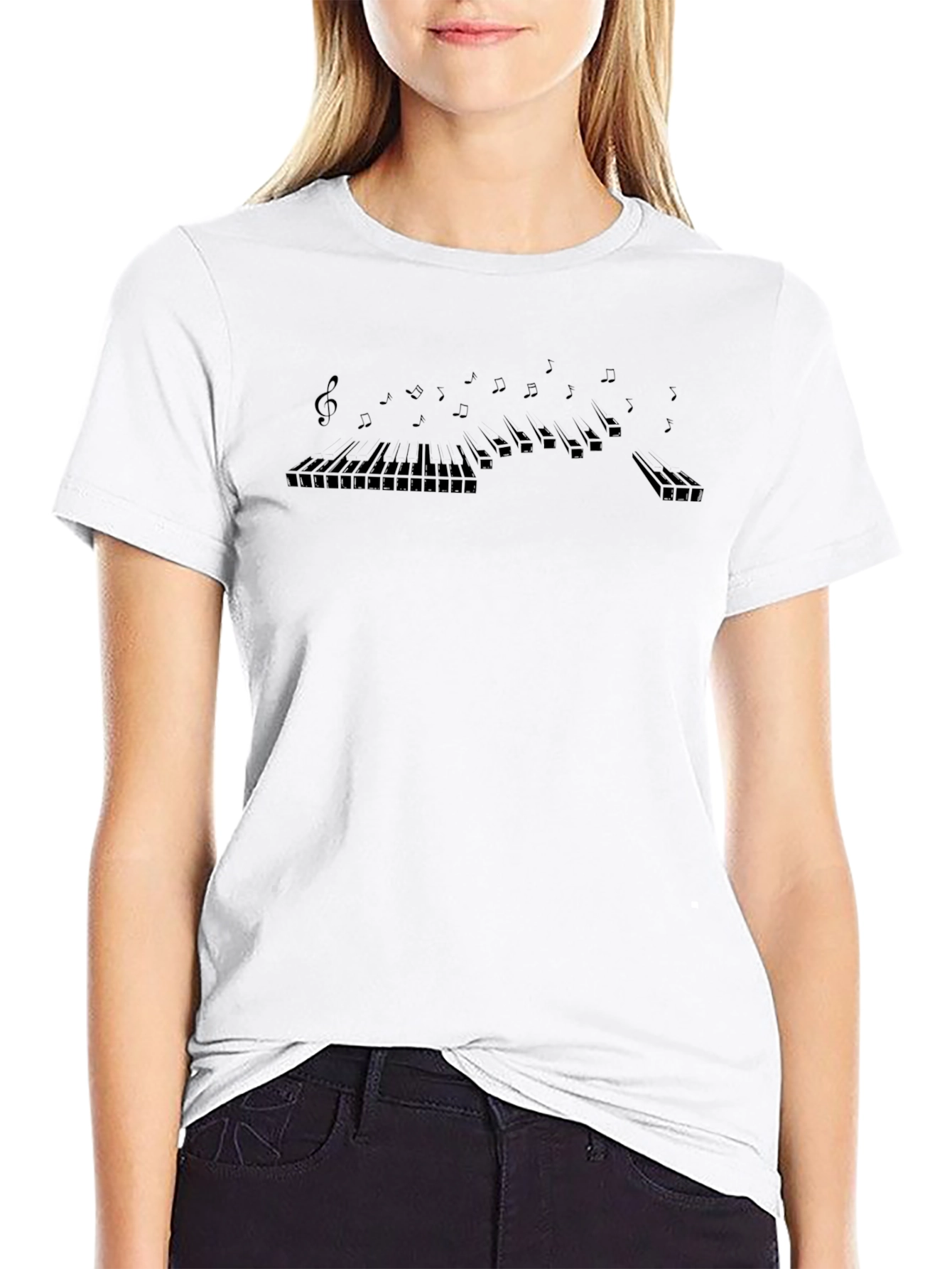 Musical Keys Black T-Shirt