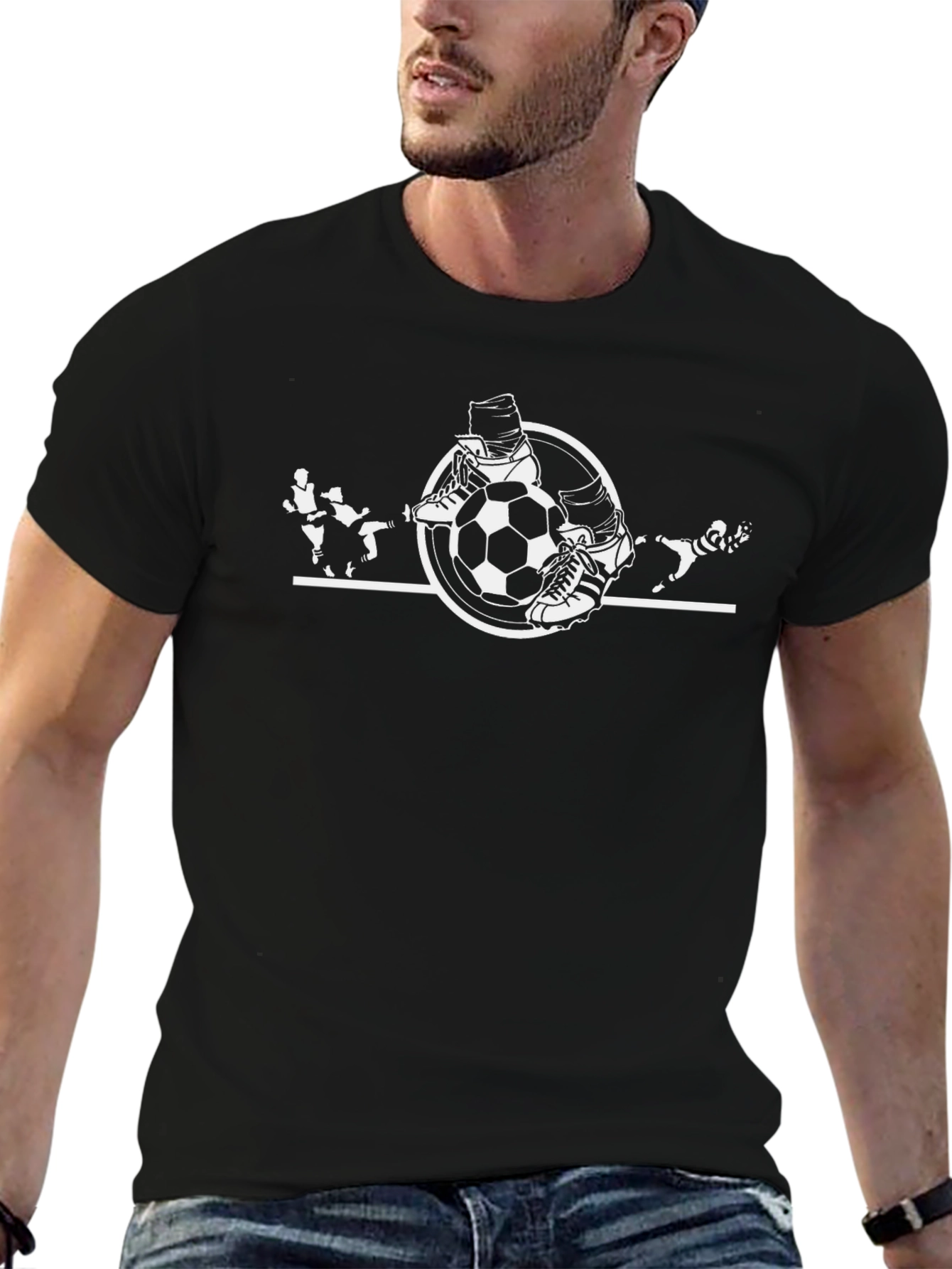 Black Soccer Graphic Tee
