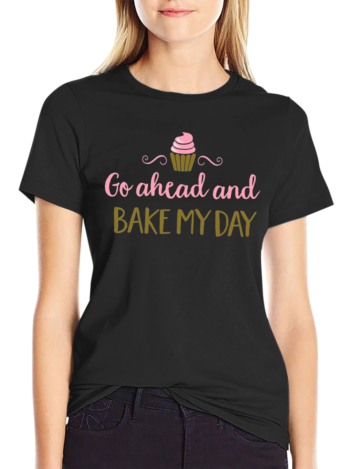 Bake My Day T-Shirt - Cupcake Design