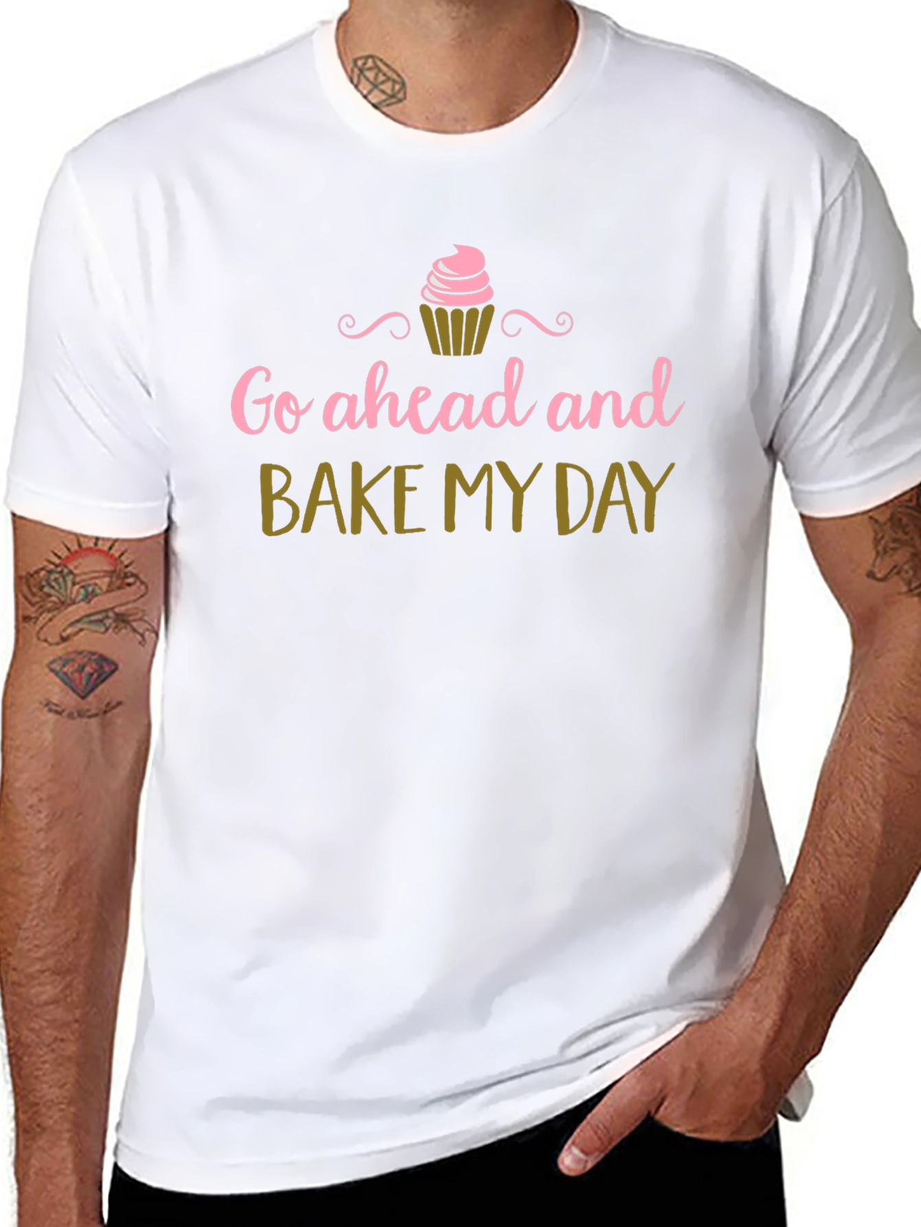 Bake My Day T-Shirt - Cupcake Design