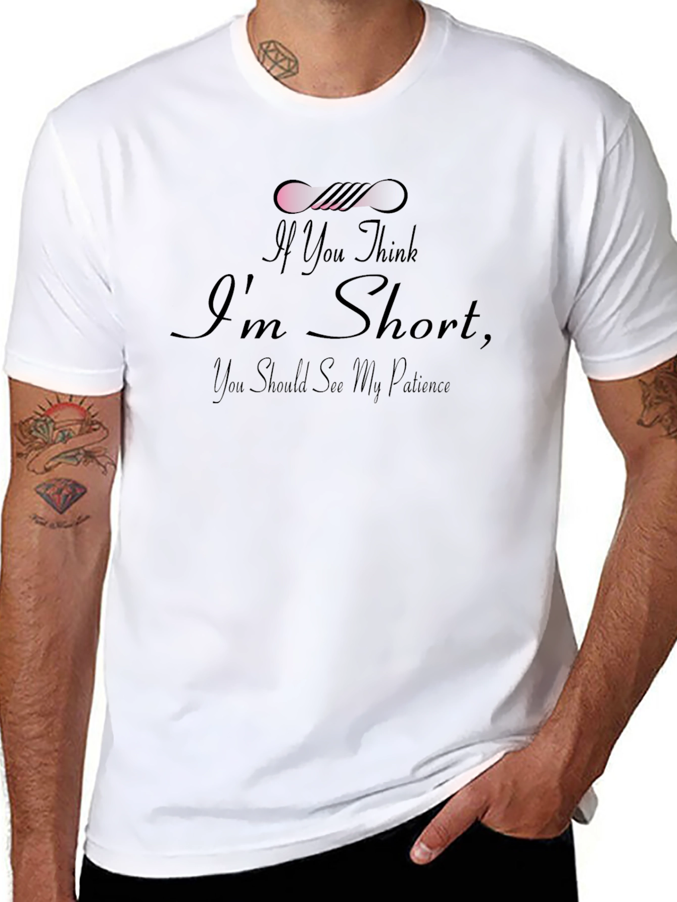 Funny Short Patience Black T-Shirt