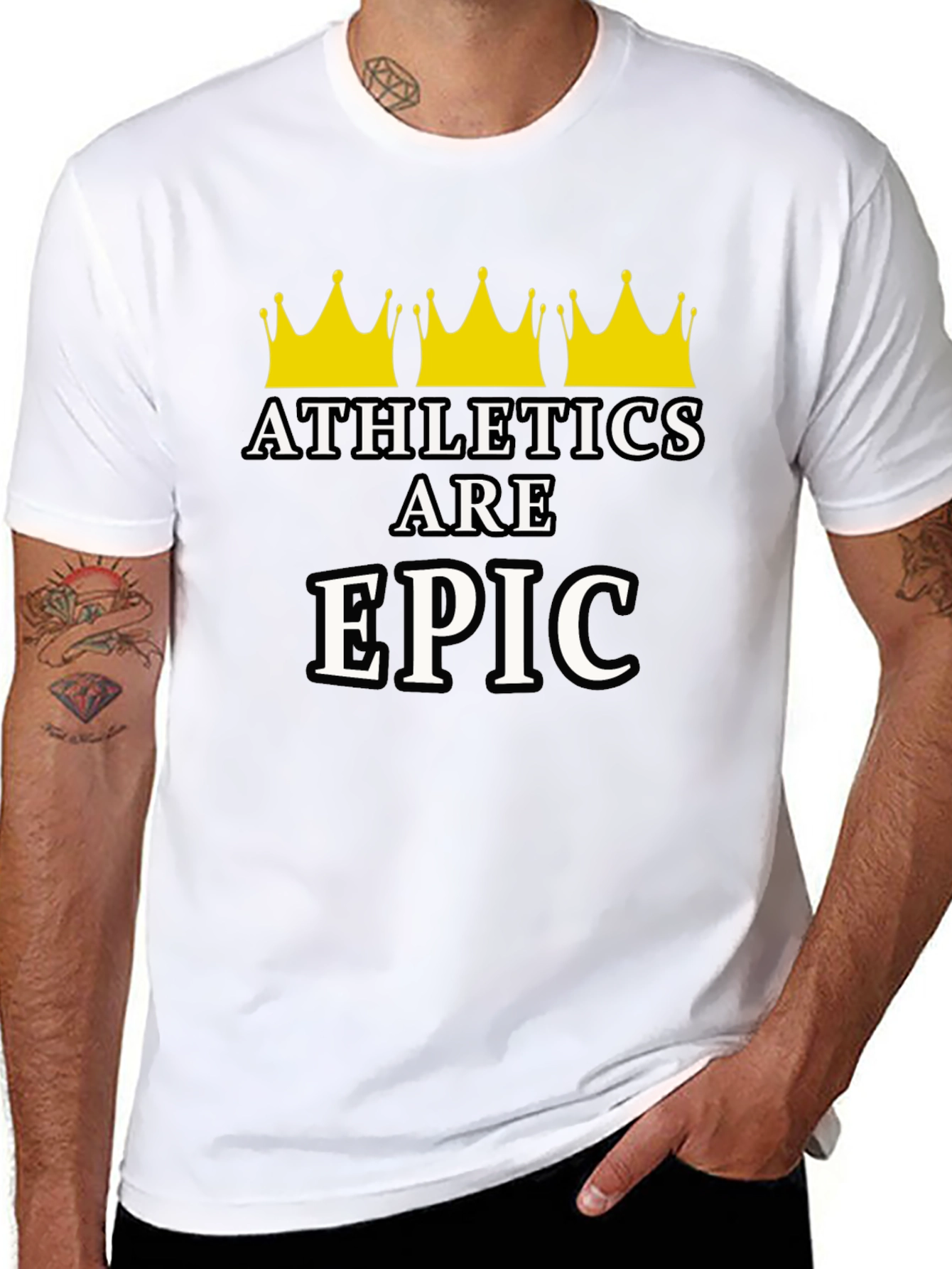 Athletics Are Epic T-Shirt - Black Graphic Tee