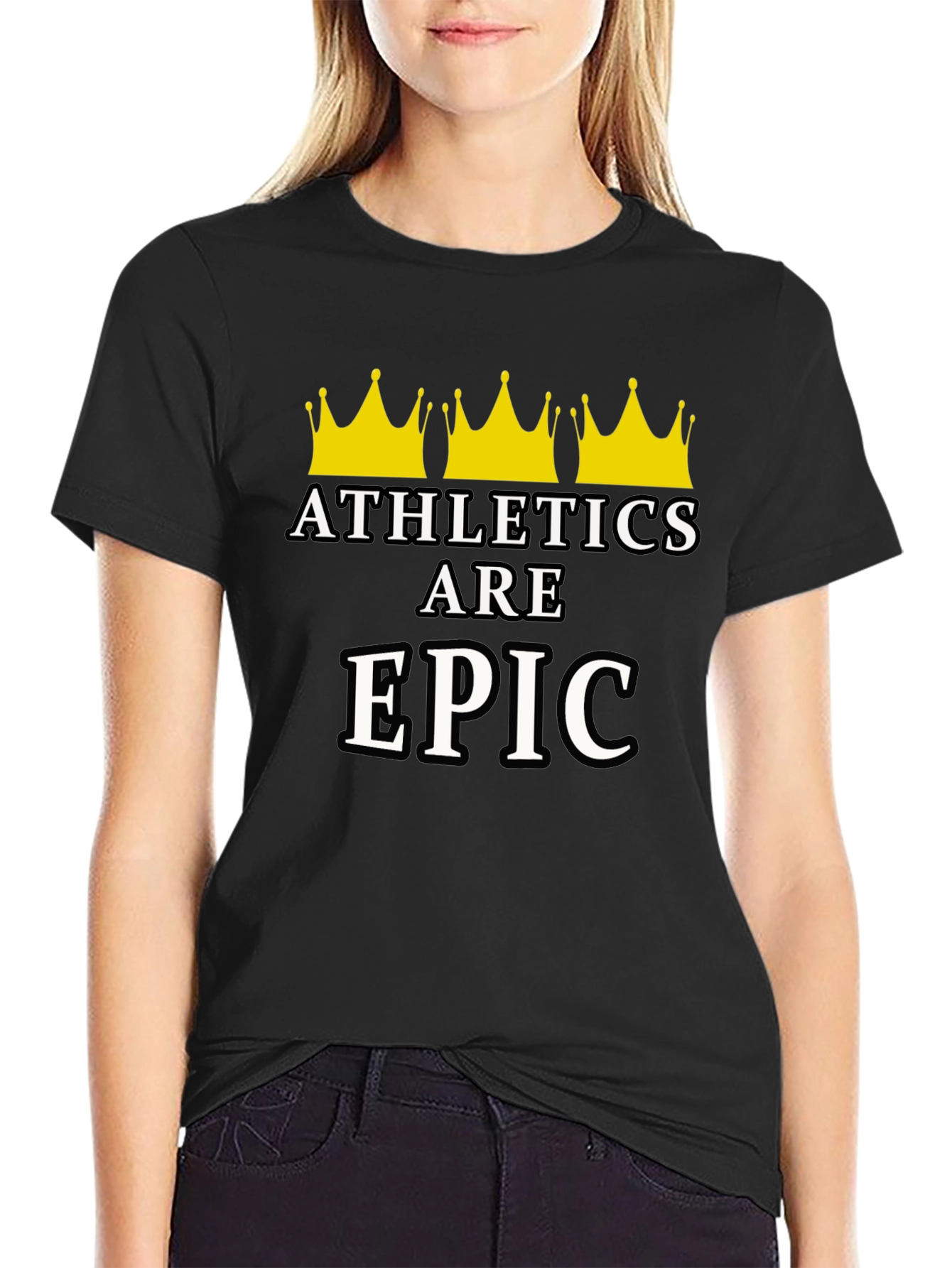 Athletics Are Epic T-Shirt - Black Graphic Tee