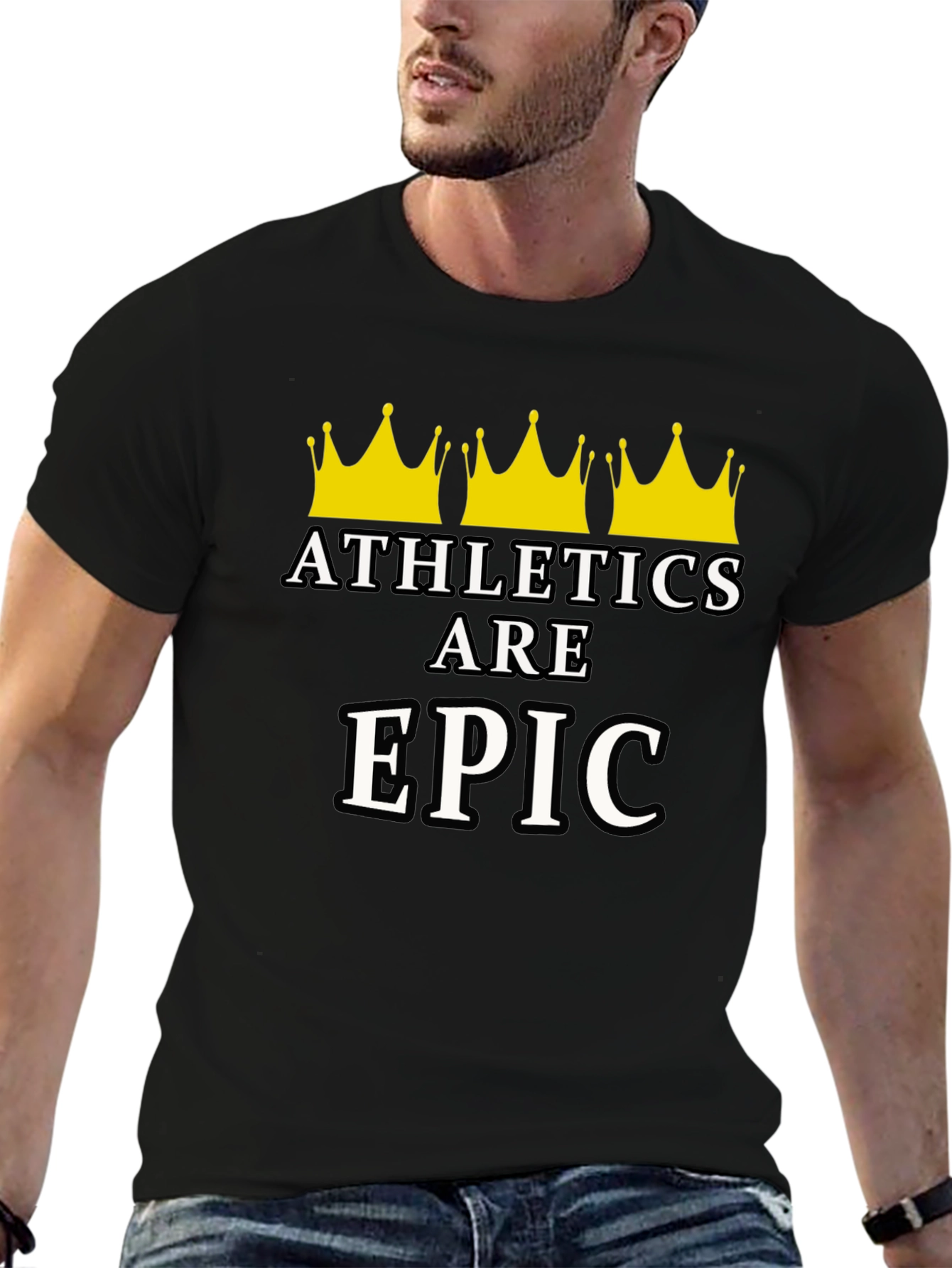 Athletics Are Epic T-Shirt - Black Graphic Tee