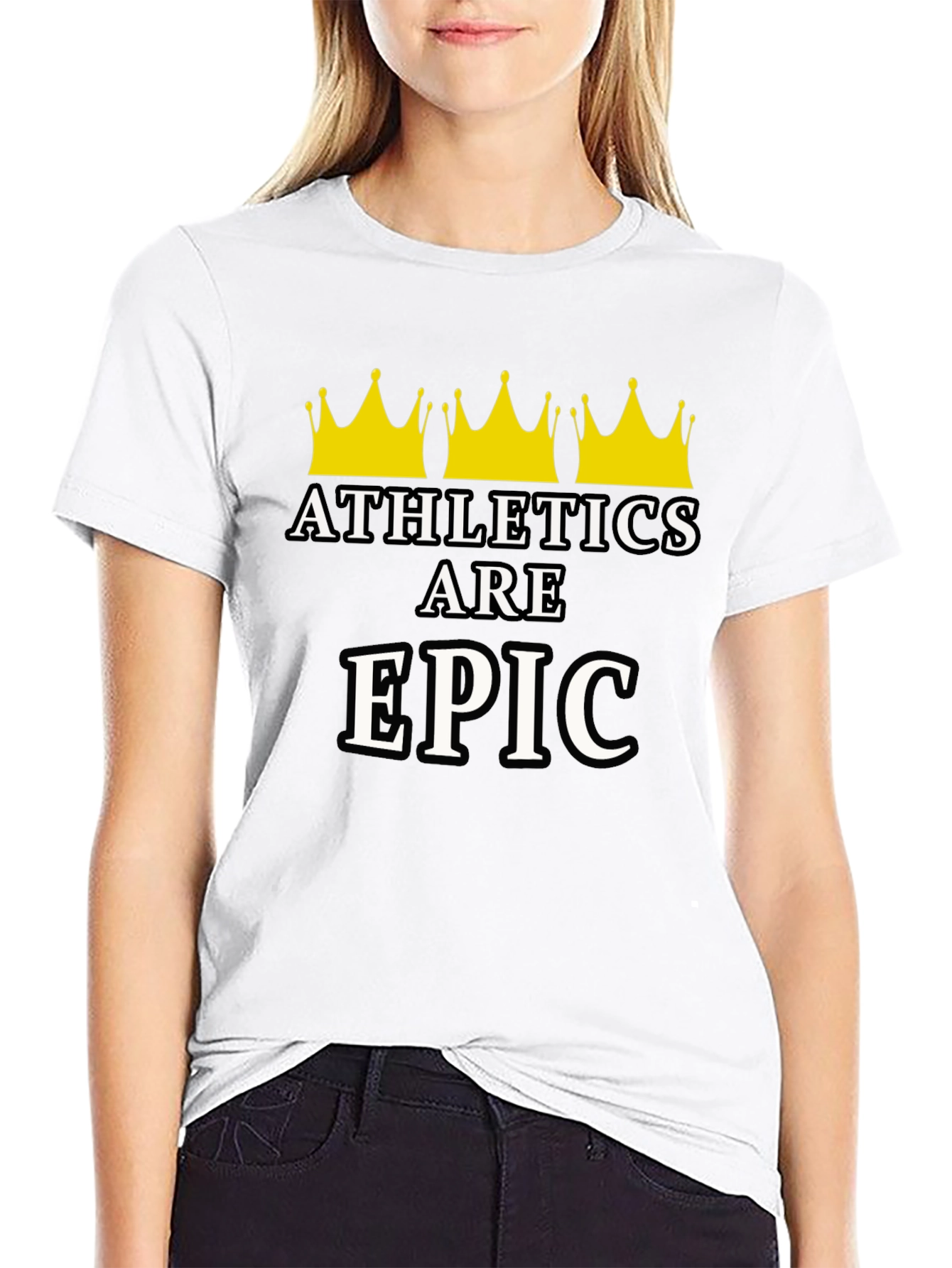Athletics Are Epic T-Shirt - Black Graphic Tee