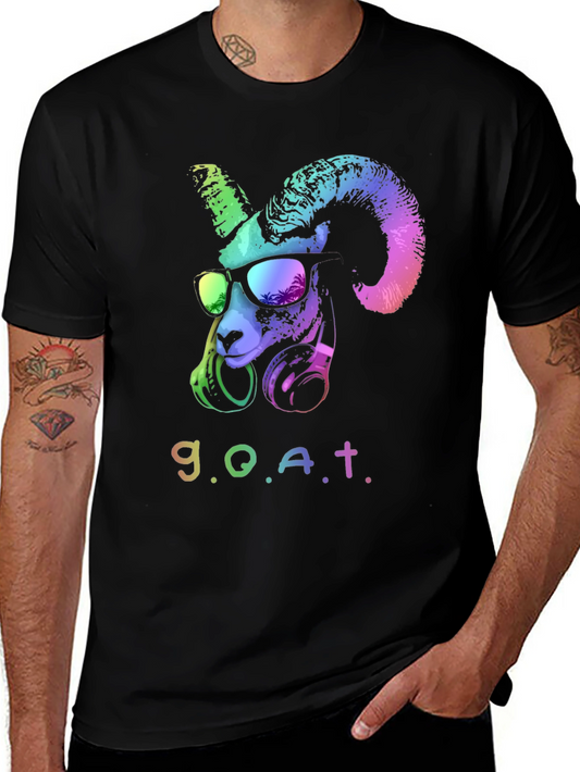 Cool Goat Graphic Tee - Greatest of All Time T-Shirt