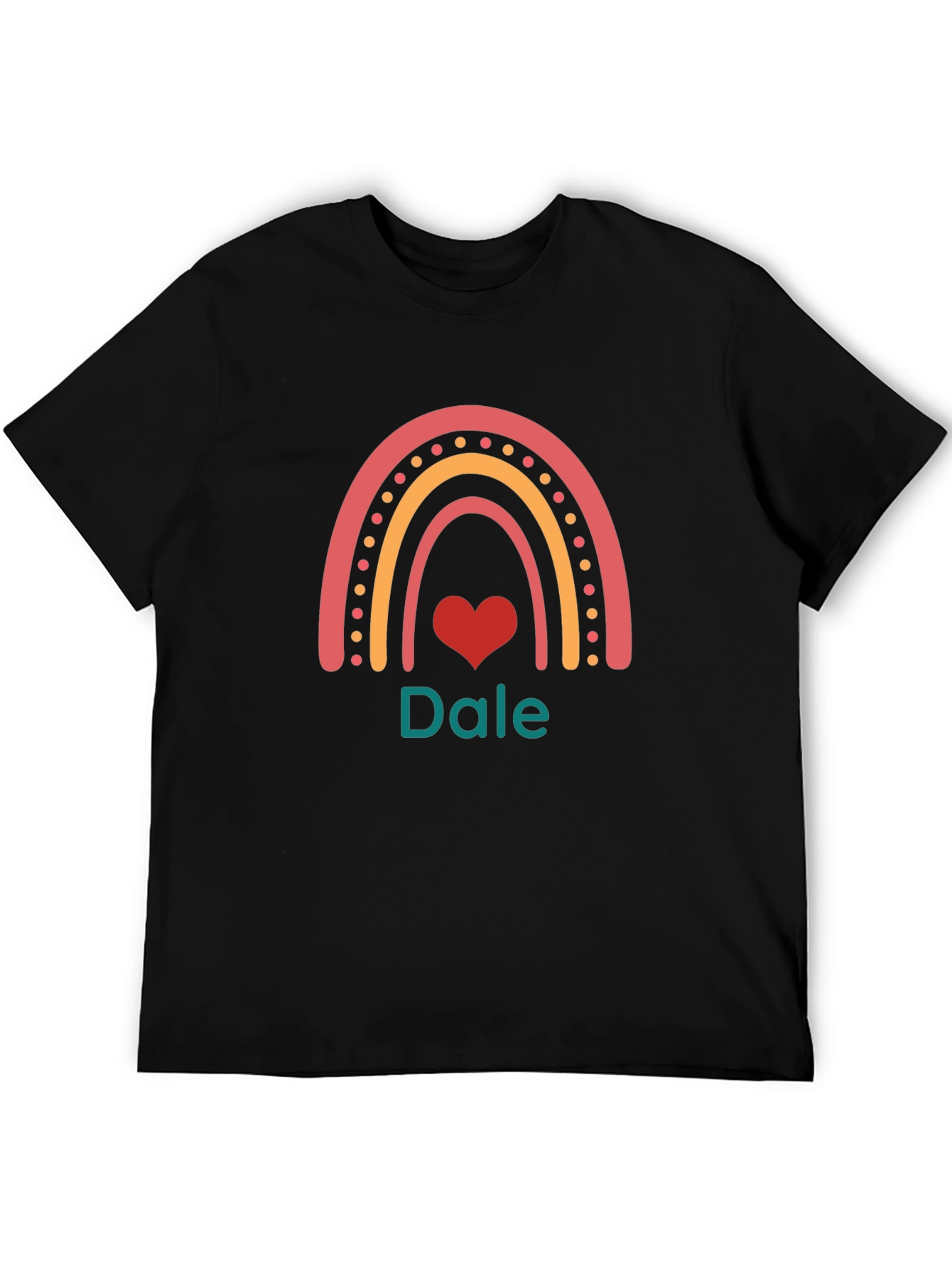 Dale Rainbow Heart Graphic T-Shirt
