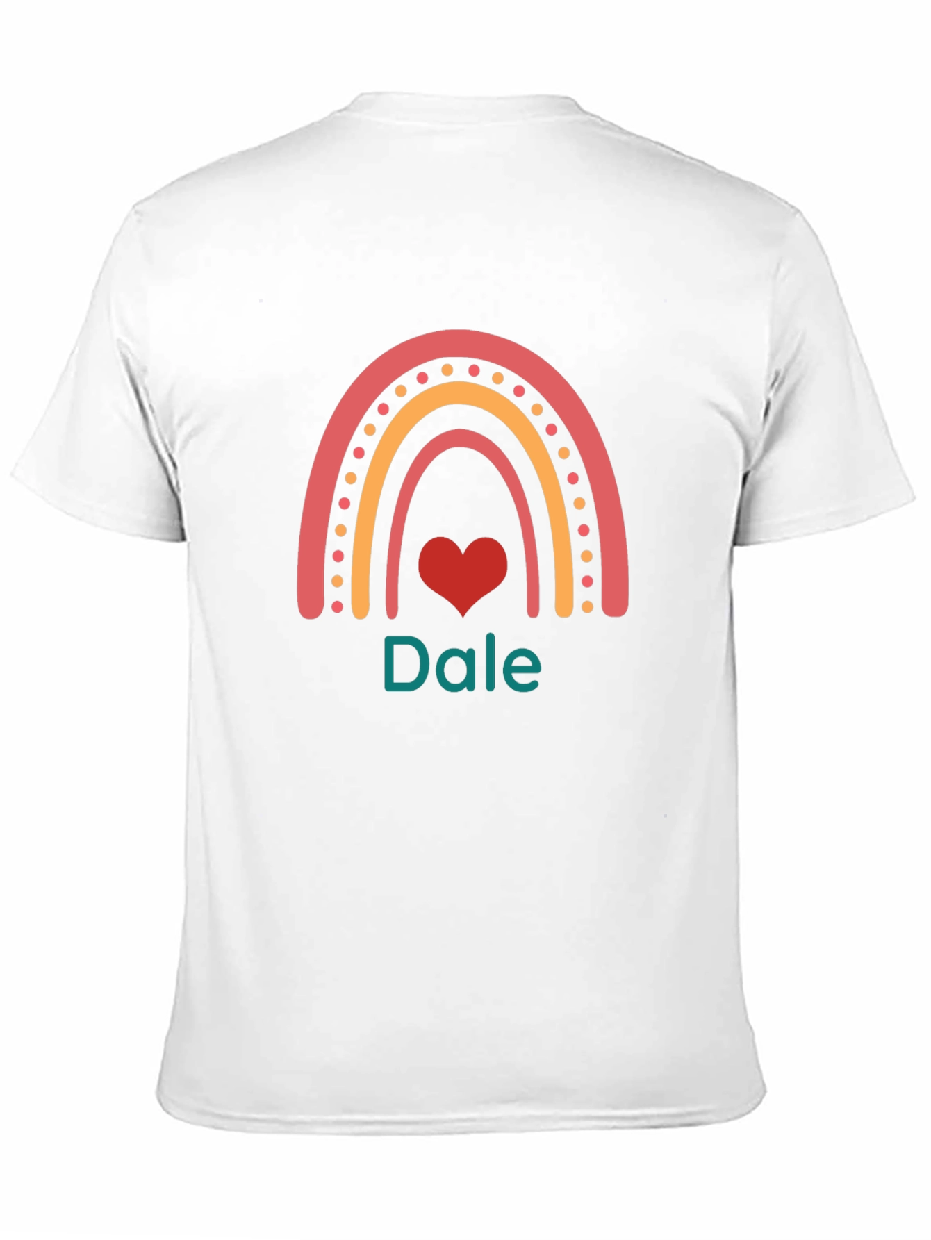 Dale Rainbow Heart Graphic T-Shirt