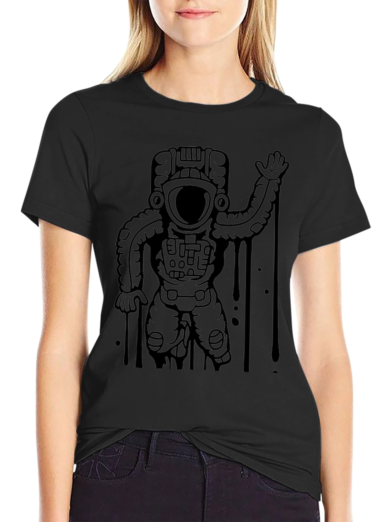 Astronaut Graphic T-Shirt - Black