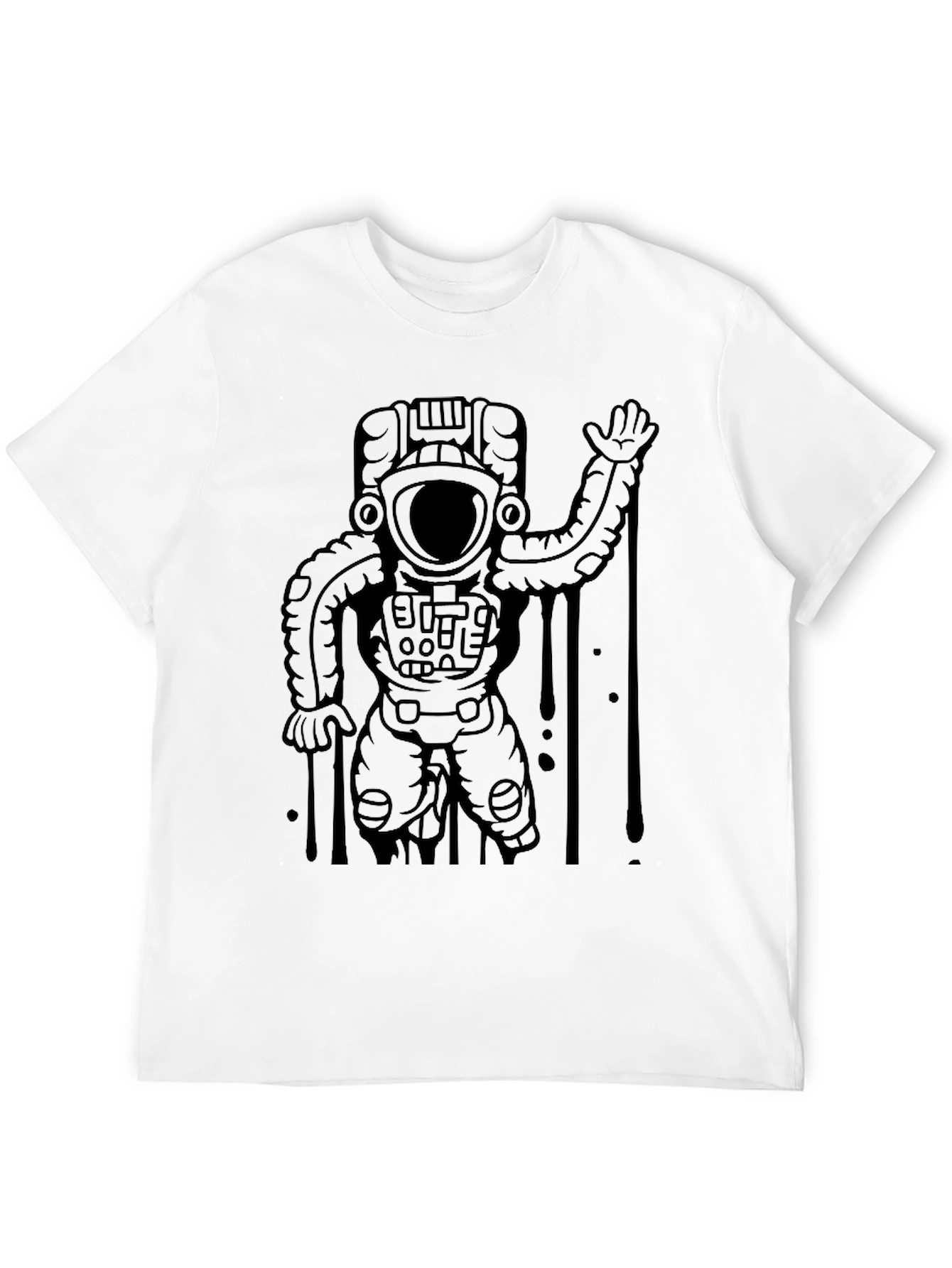 Astronaut Graphic T-Shirt - Black