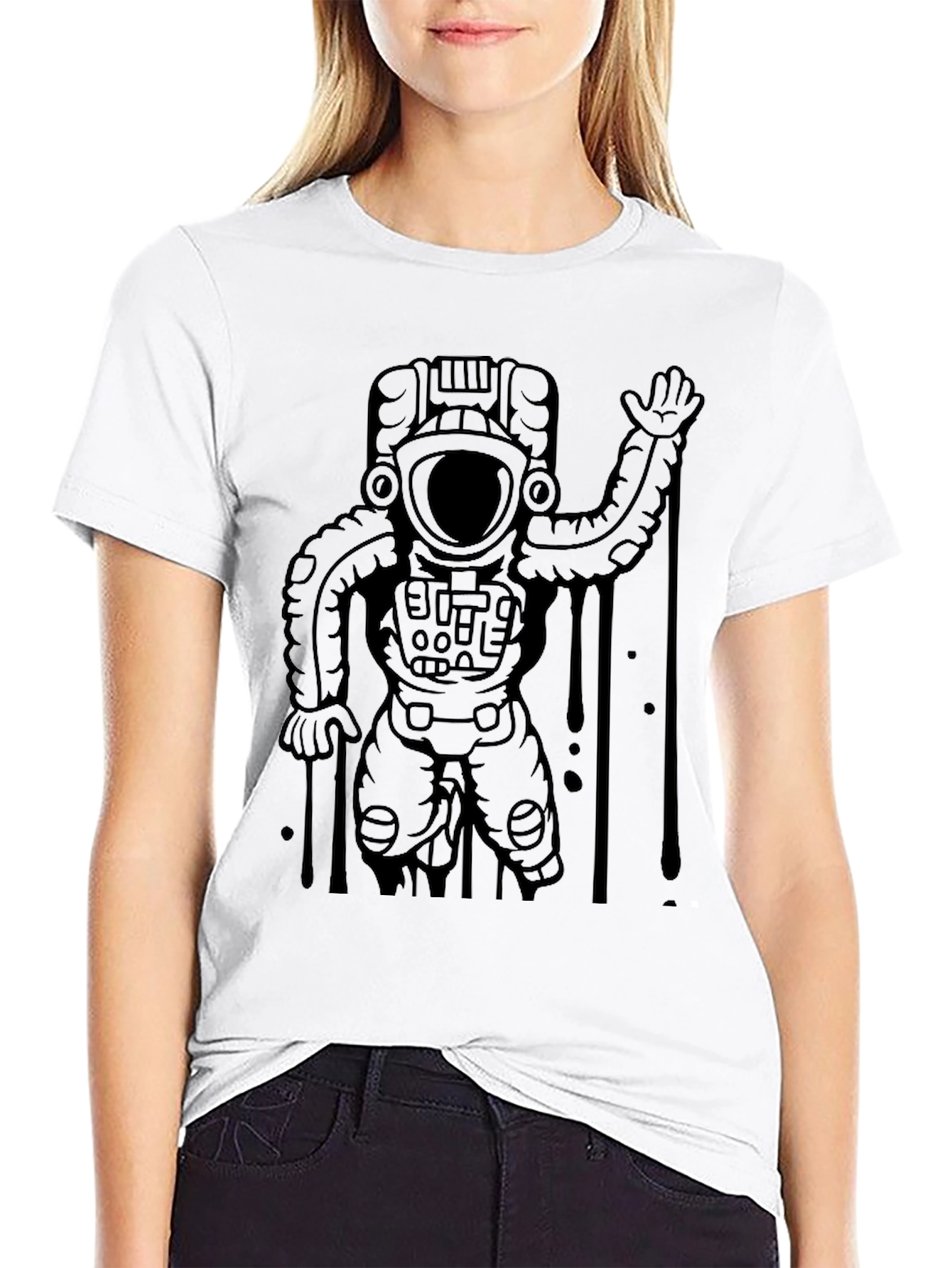 Astronaut Graphic T-Shirt - Black