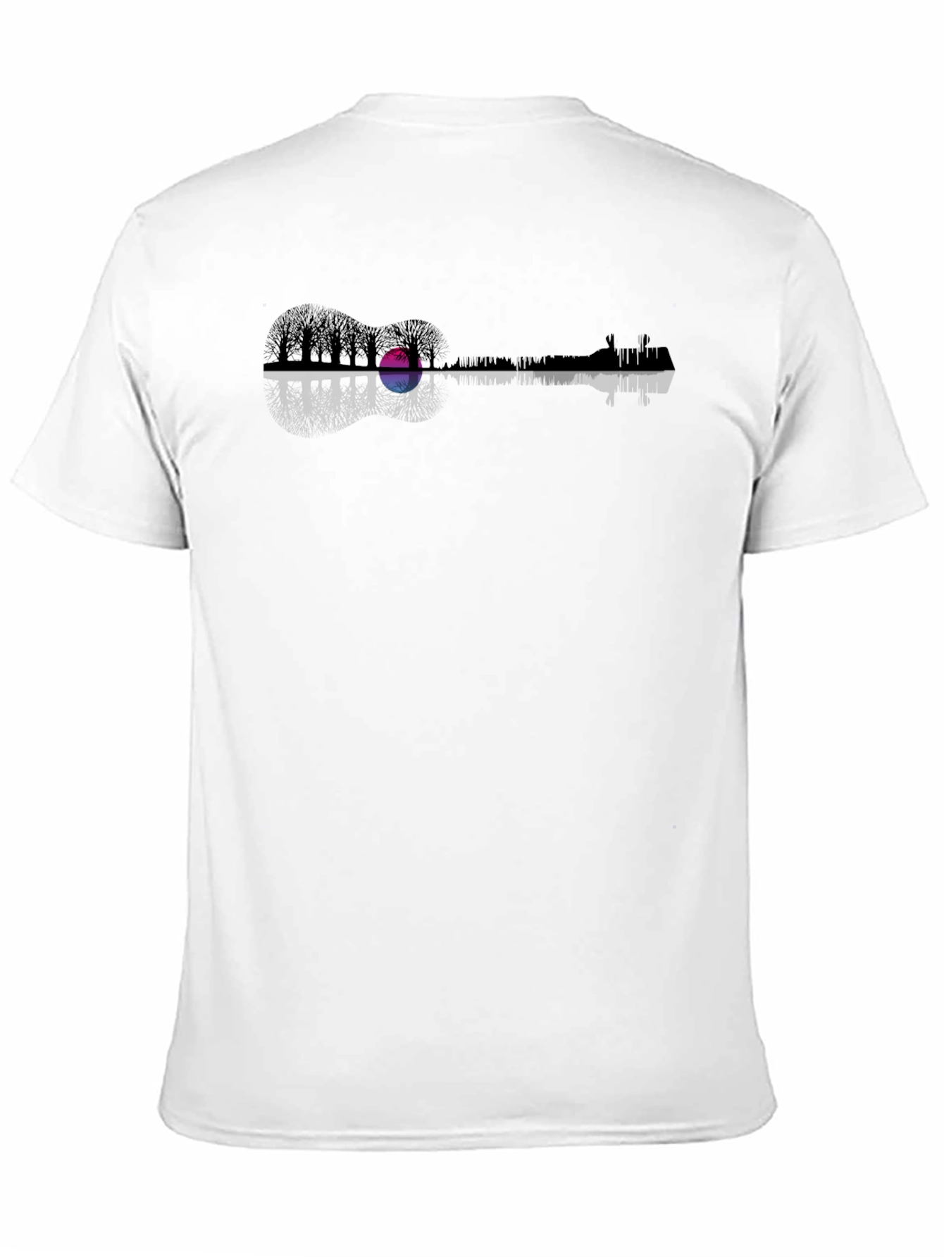 Guitar Landscape Graphic Tee - Black