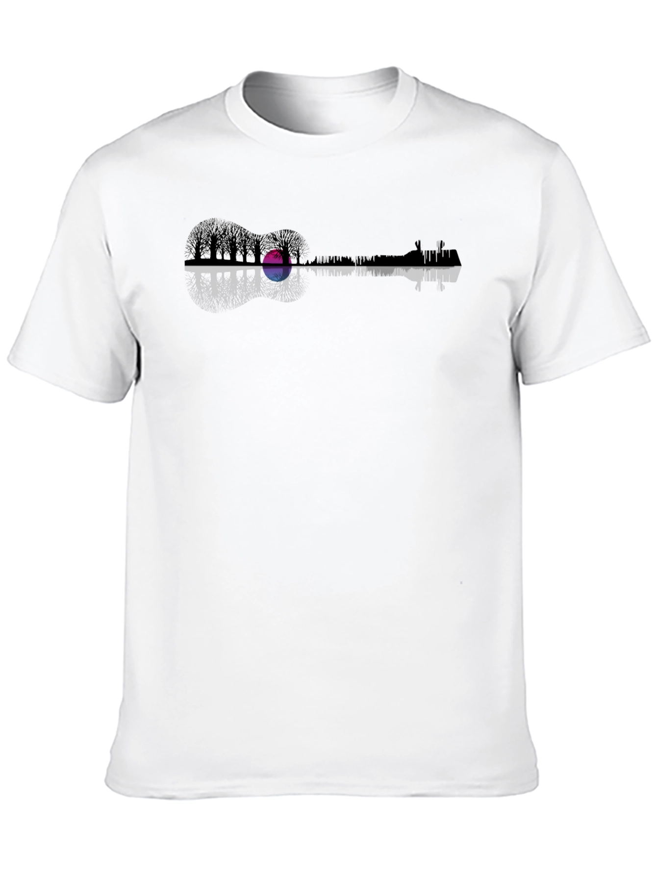 Guitar Landscape Graphic Tee - Black