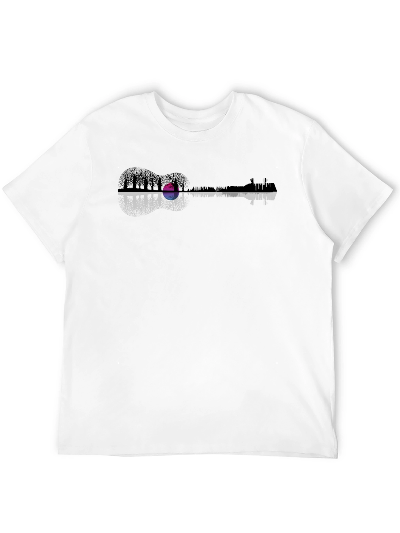 Guitar Landscape Graphic Tee - Black