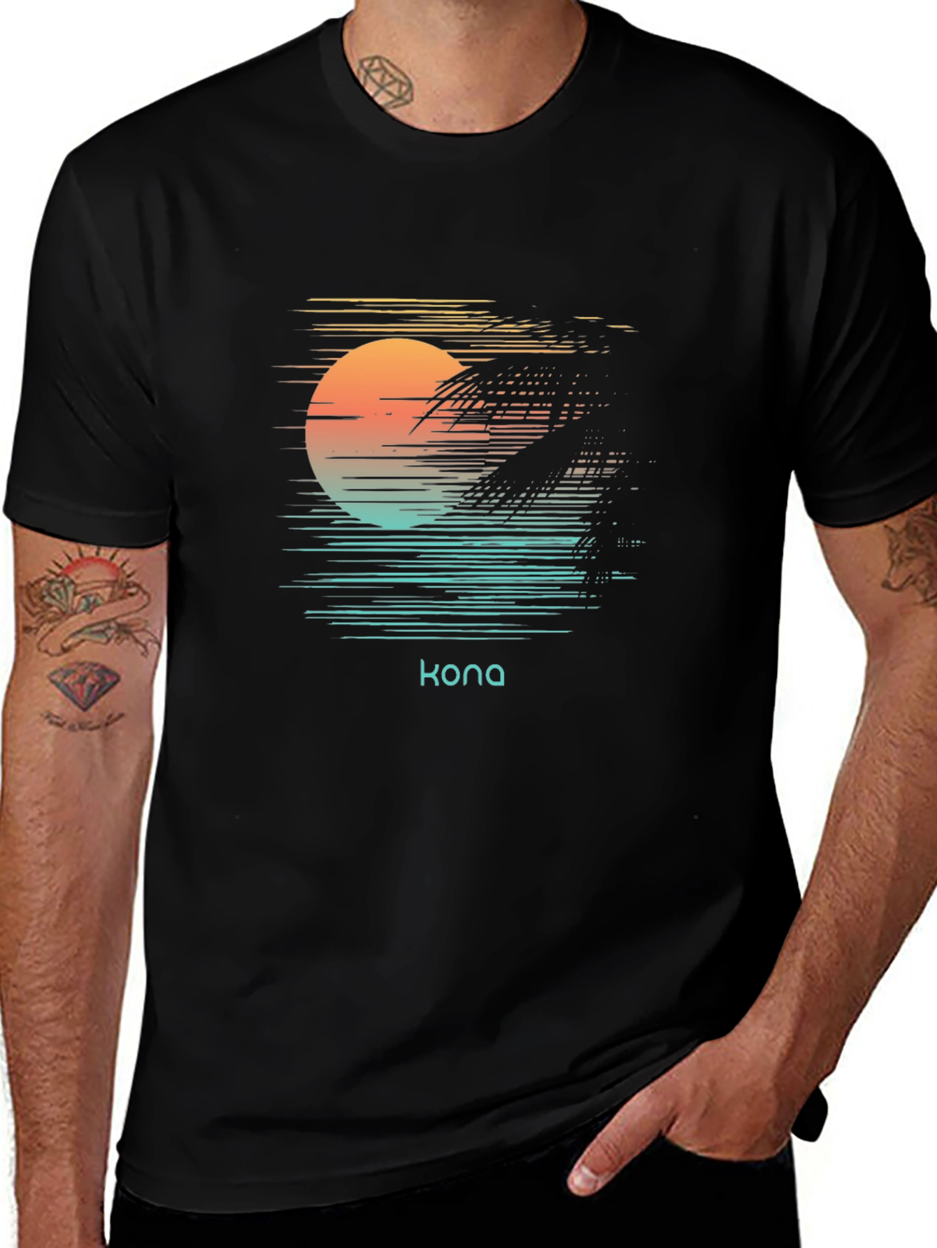 Kona Sunset Graphic Tee - Island Vibes