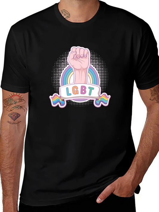 LGBT Pride Fist T-Shirt - Rainbow Graphic Tee