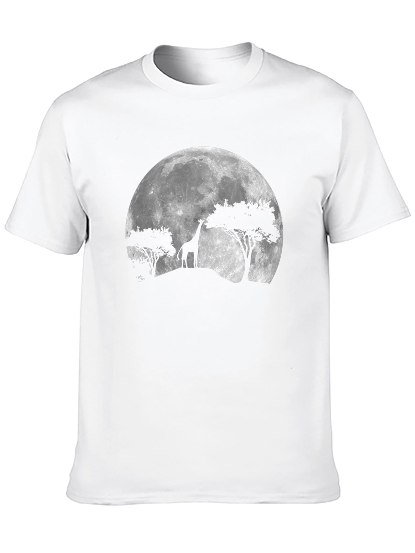 Giraffe Moon T-Shirt - African Safari Silhouette Tee