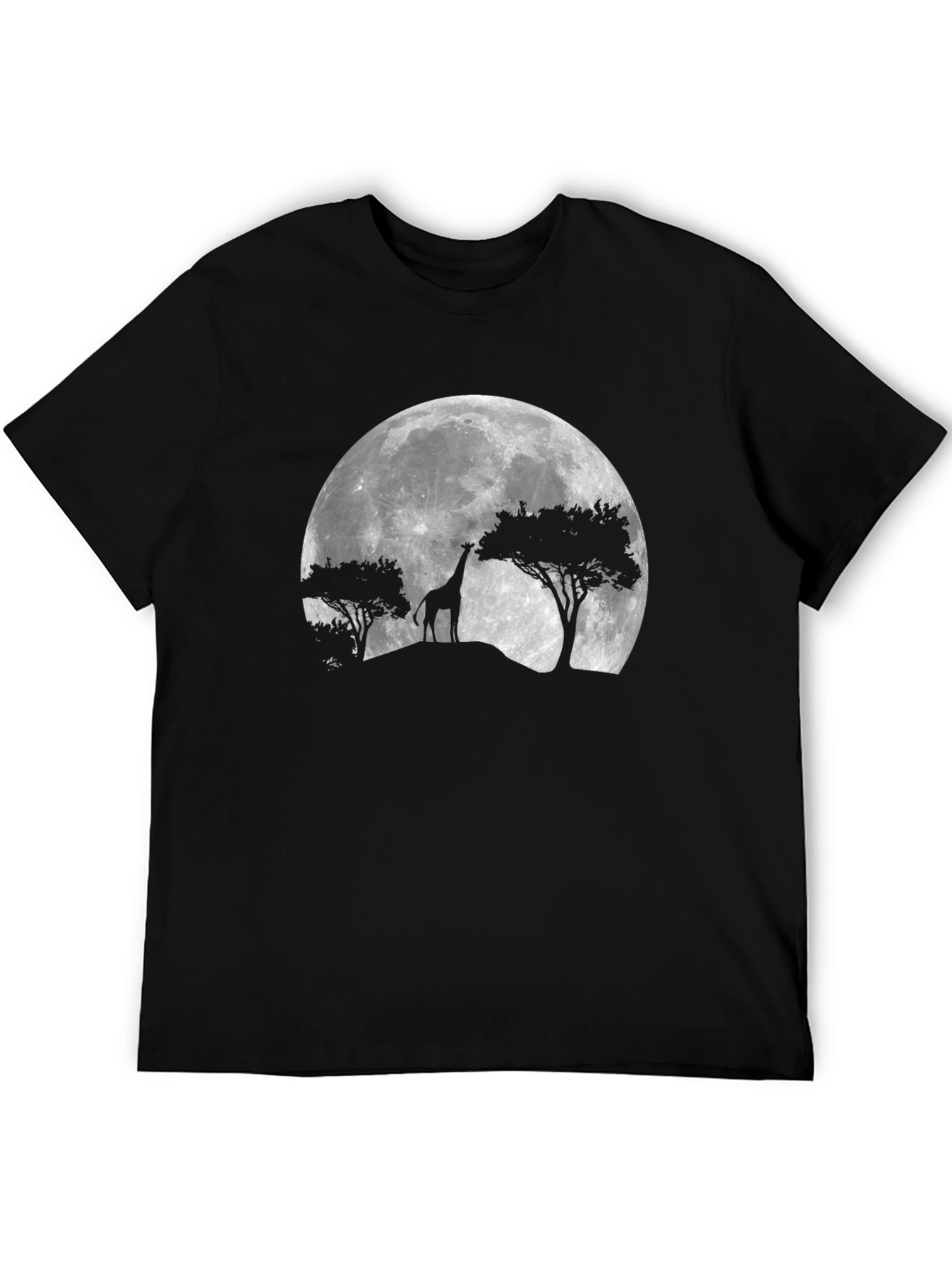 Giraffe Moon T-Shirt - African Safari Silhouette Tee
