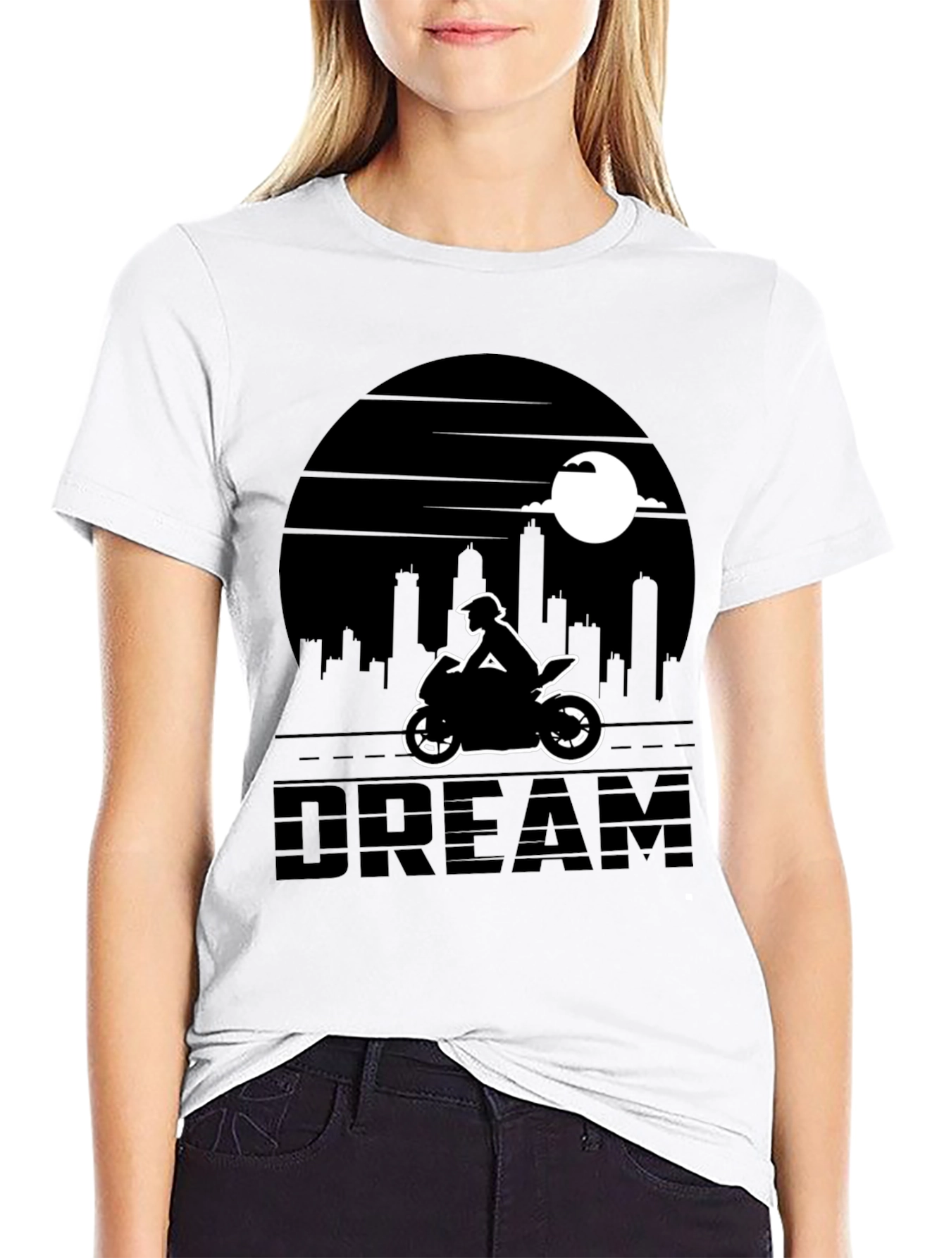 Motorcycle Dream T-Shirt - Cityscape Rider Tee