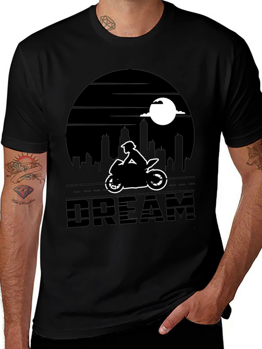 Motorcycle Dream T-Shirt - Cityscape Rider Tee