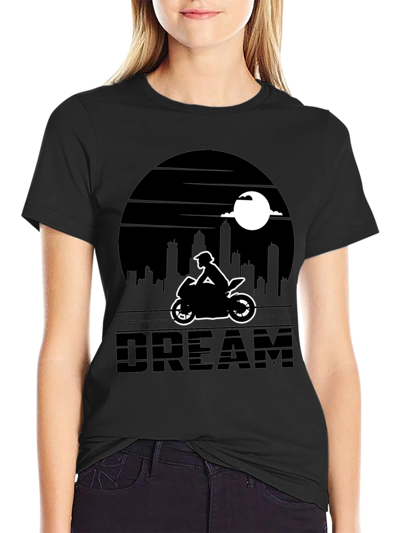 Motorcycle Dream T-Shirt - Cityscape Rider Tee