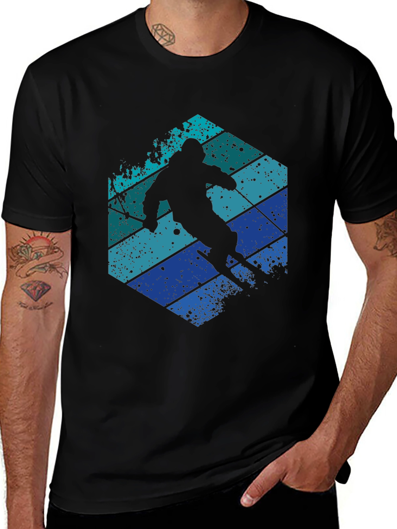 Retro Ski Silhouette Graphic Tee