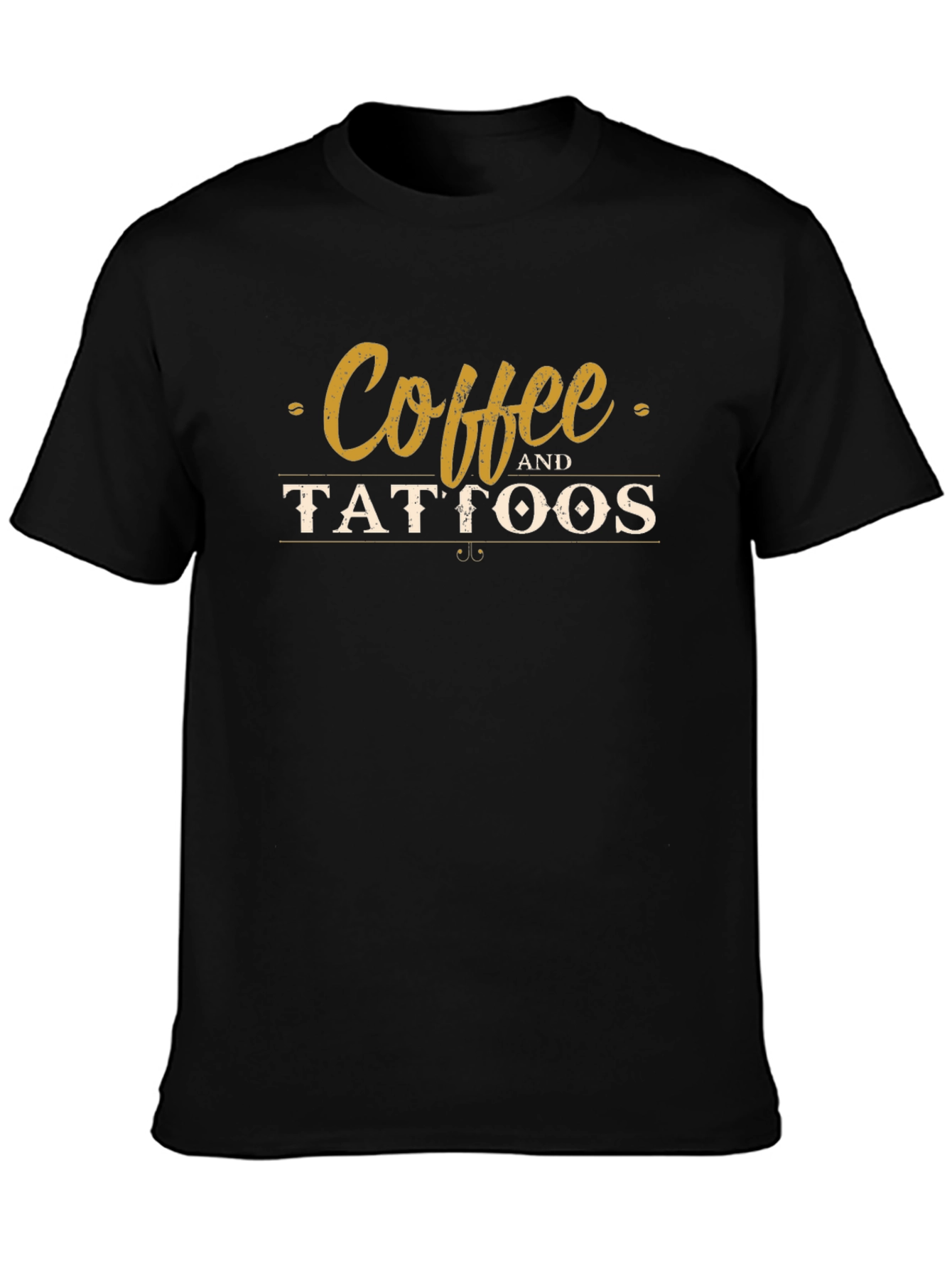Coffee and Tattoos Graphic Tee - Black