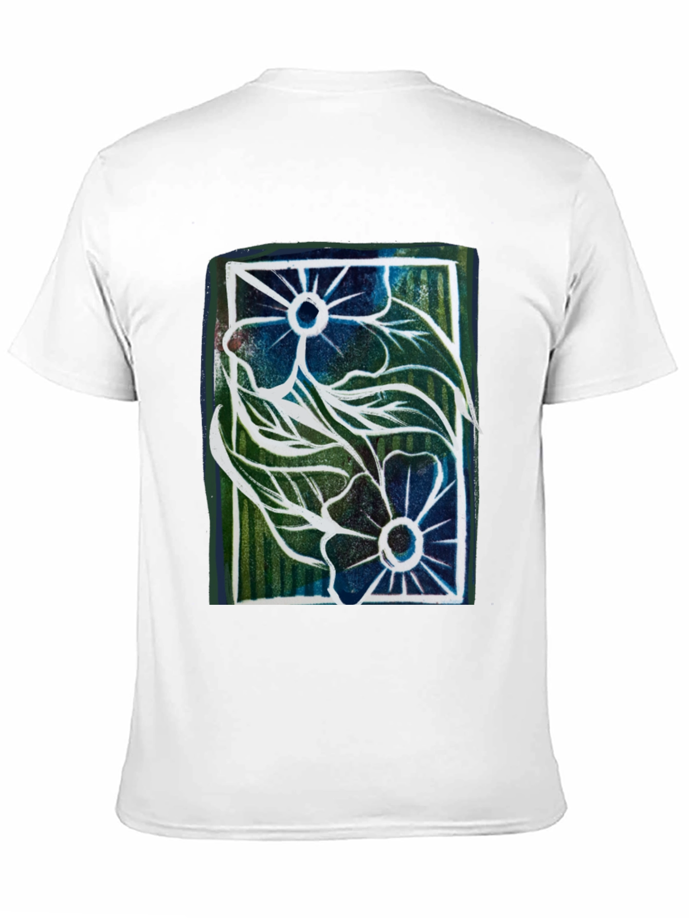 Floral Graphic Print Mens Black T-Shirt