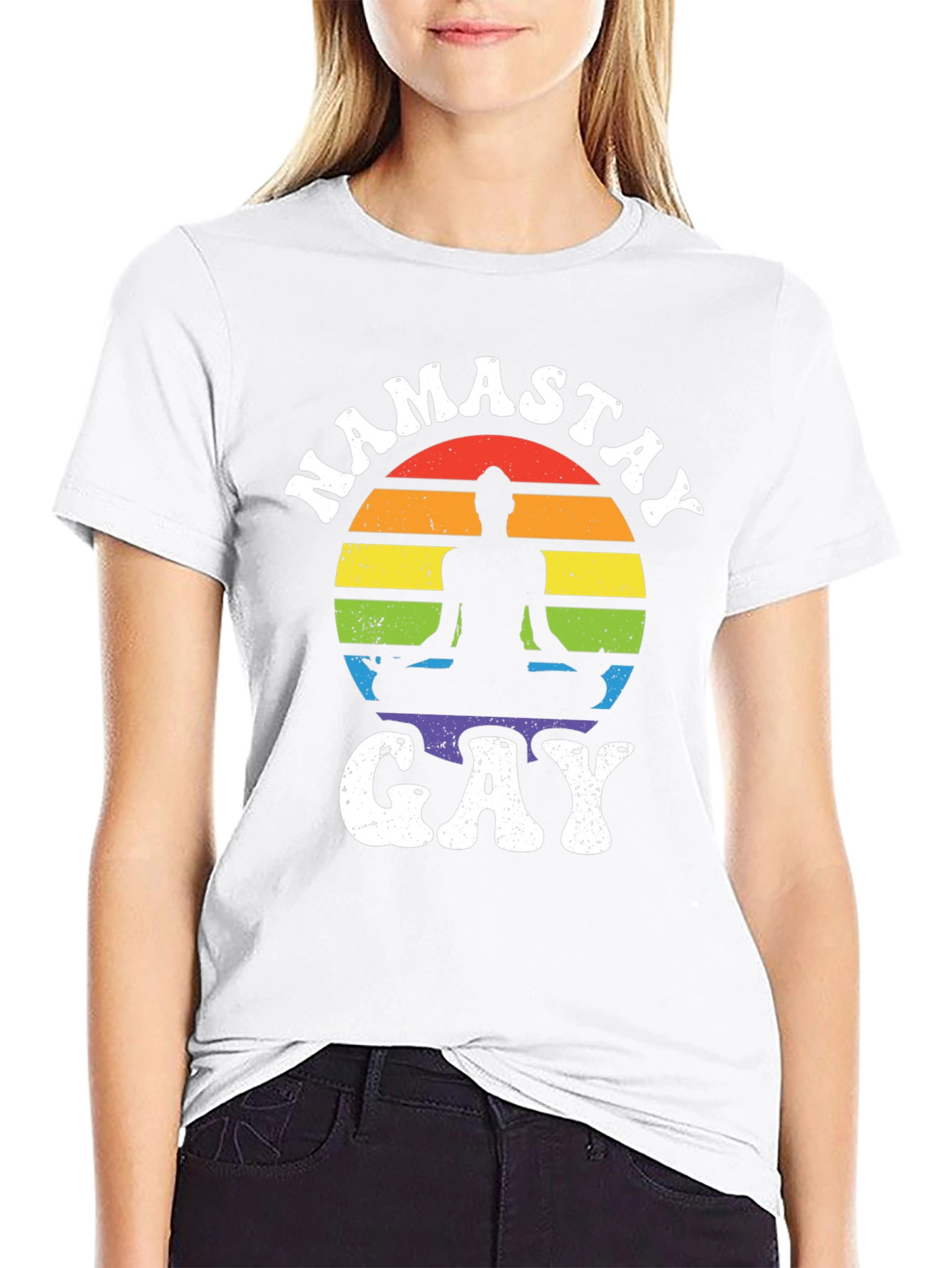 Namastay Gay T-Shirt - Pride Yoga Tee
