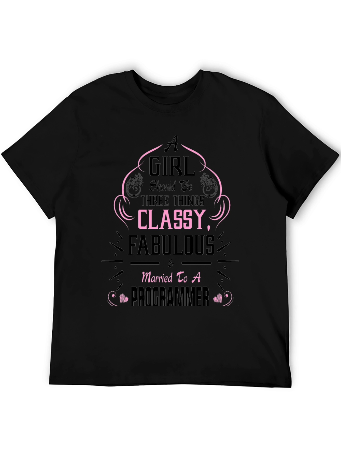 Classy Fabulous Programmer Wife Funny T-Shirt